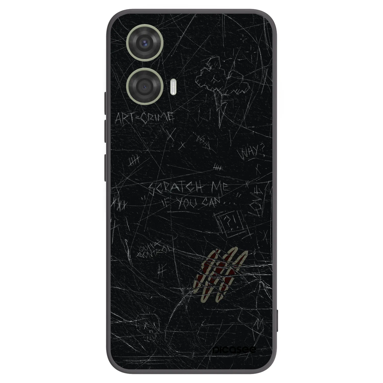 Picasee fekete szilikon tok az alábbi mobiltelefonokra Motorola Moto G24 - SCRATCH