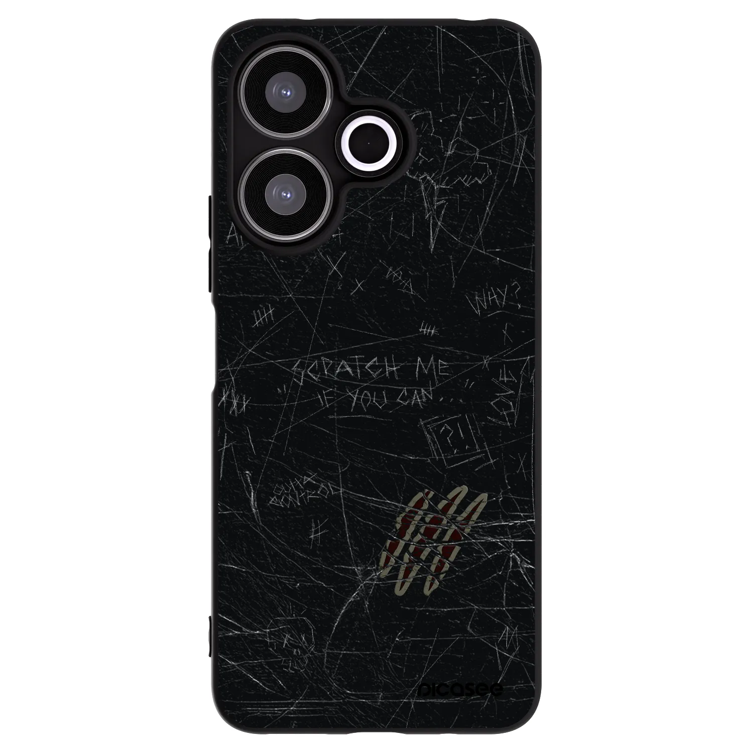 Picasee fekete szilikon tok az alábbi mobiltelefonokra Xiaomi Redmi 13 4G - SCRATCH