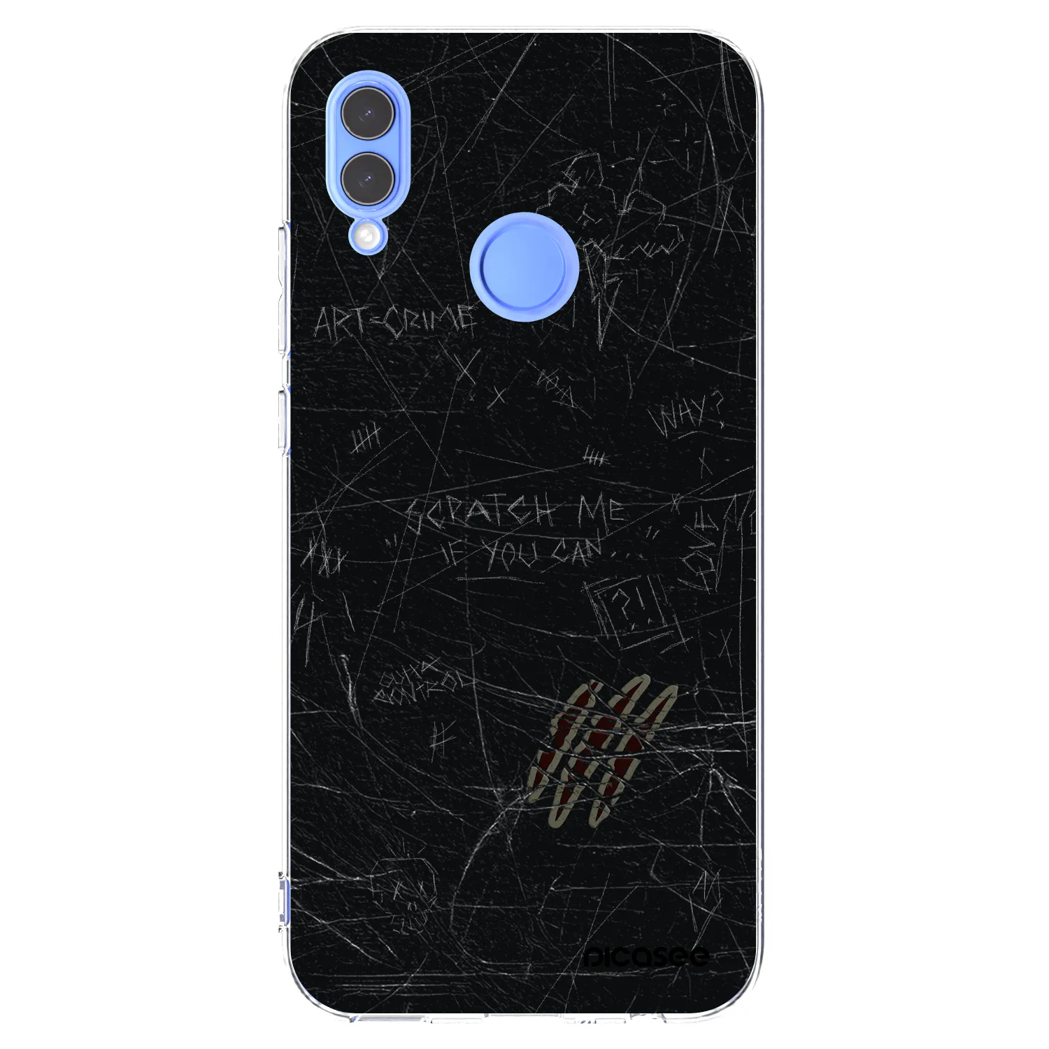 Picasee átlátszó szilikon tok az alábbi mobiltelefonokra Huawei P Smart 2019 - SCRATCH