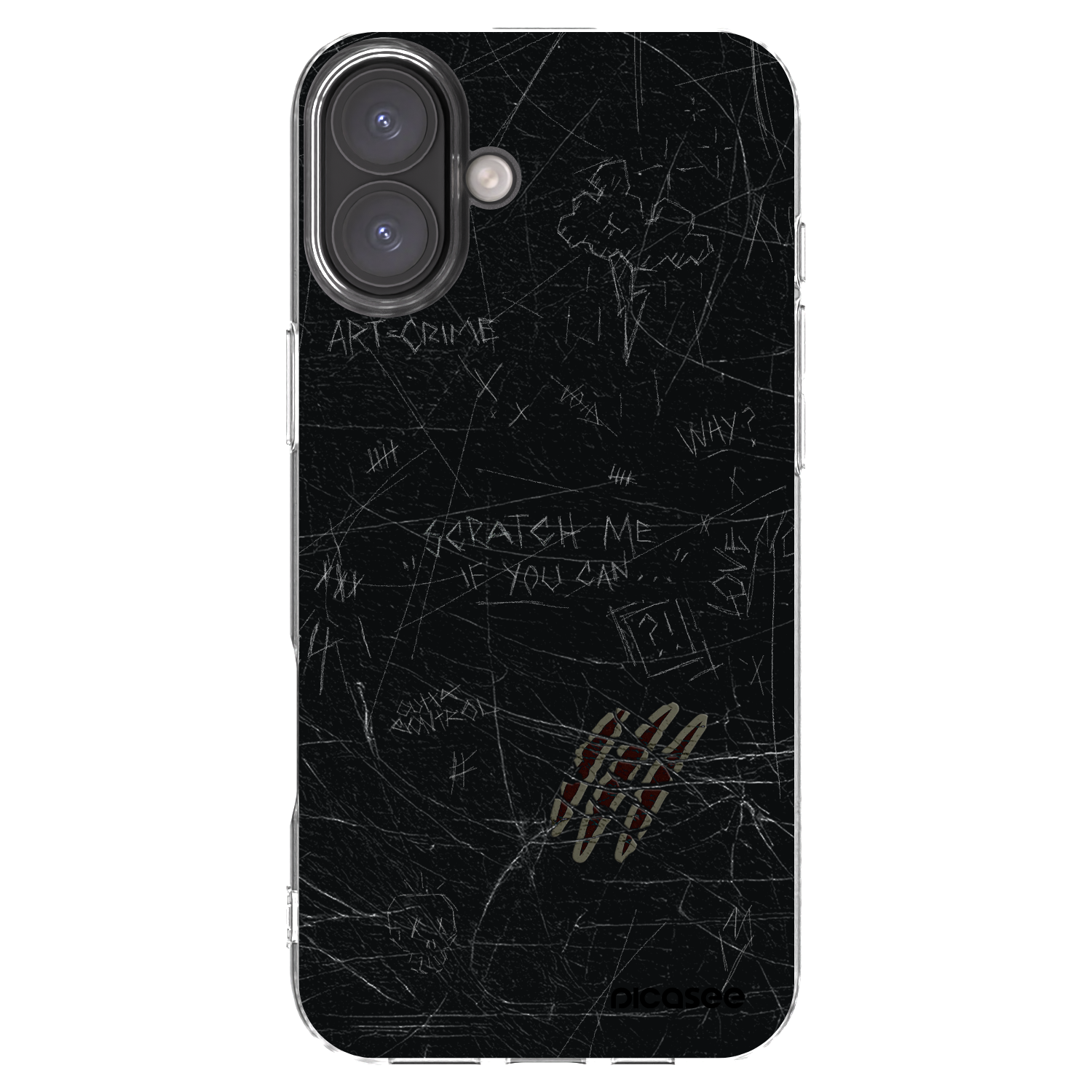 Picasee átlátszó szilikon tok az alábbi mobiltelefonokra Apple iPhone 16 Plus - SCRATCH