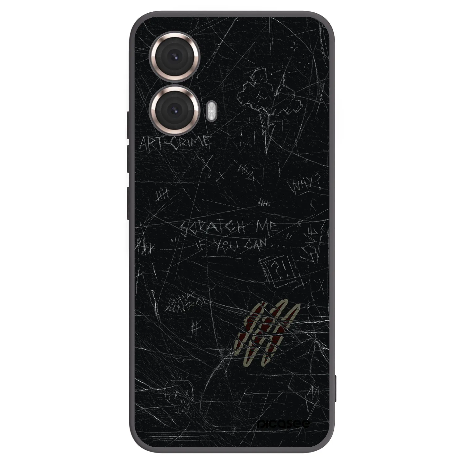 Picasee fekete szilikon tok az alábbi mobiltelefonokra Motorola Moto G85 - SCRATCH