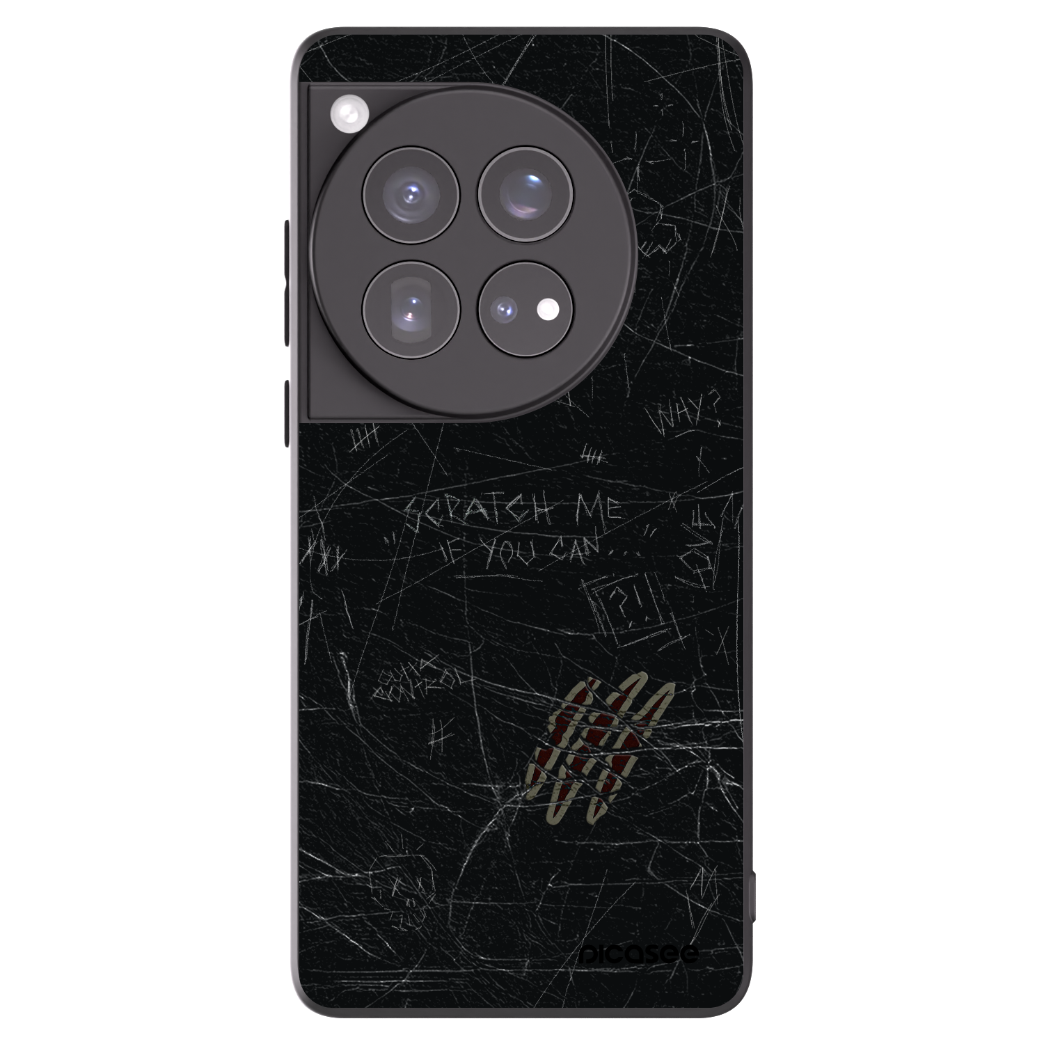 Picasee fekete szilikon tok az alábbi mobiltelefonokra OnePlus 12 5G - SCRATCH