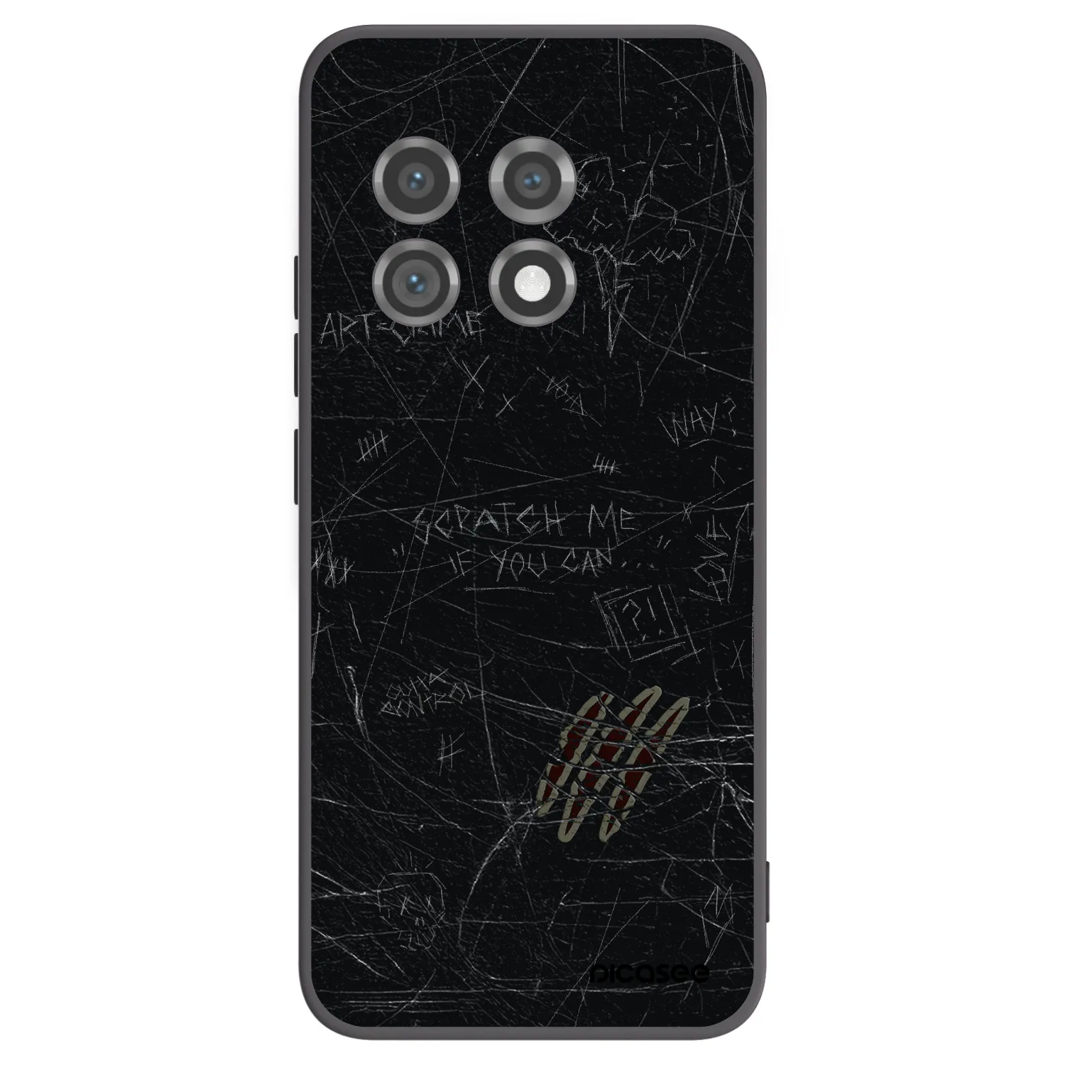 Picasee fekete szilikon tok az alábbi mobiltelefonokra OnePlus 11 5G - SCRATCH