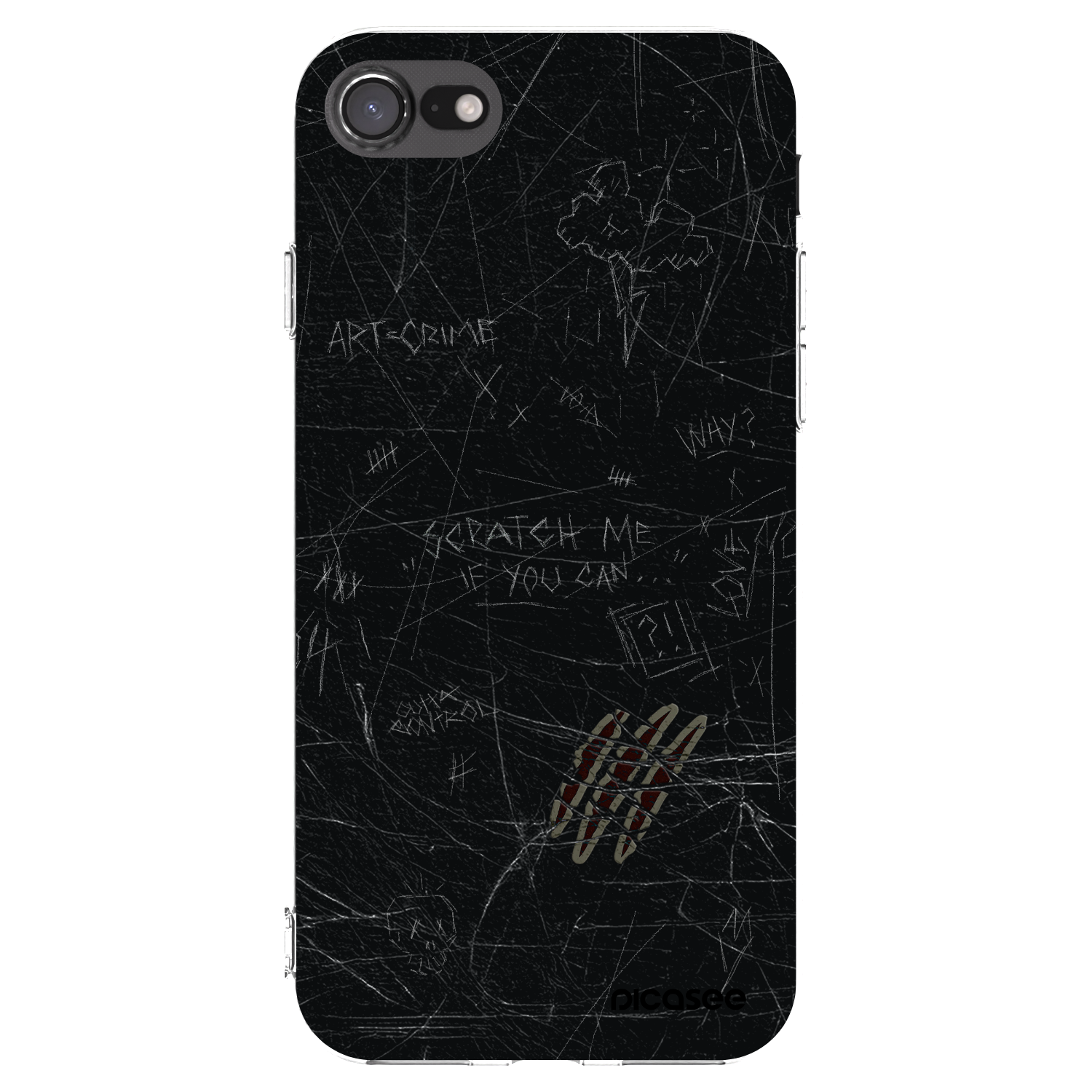 Picasee átlátszó szilikon tok az alábbi mobiltelefonokra Apple iPhone 7 - SCRATCH