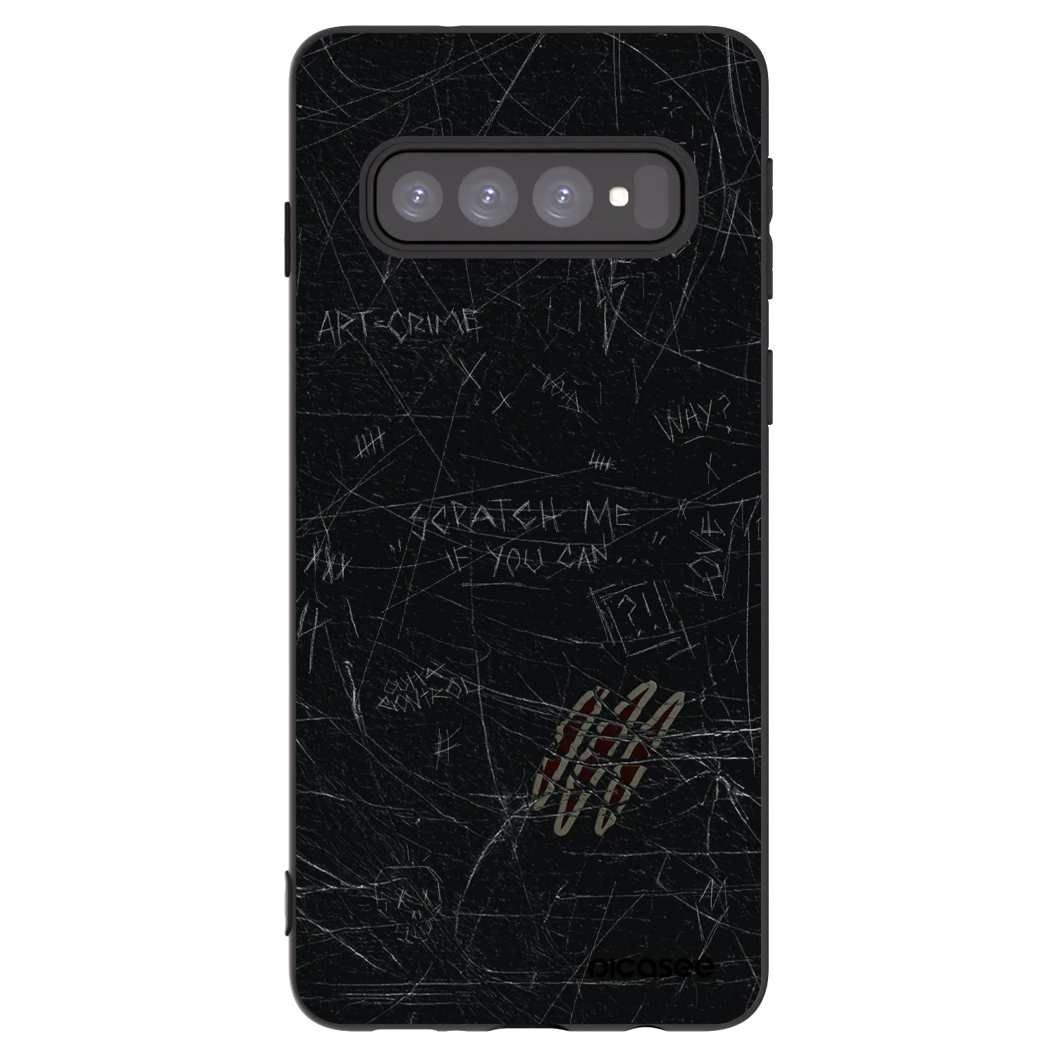 Picasee fekete szilikon tok az alábbi mobiltelefonokra Samsung Galaxy S10 G973 - SCRATCH