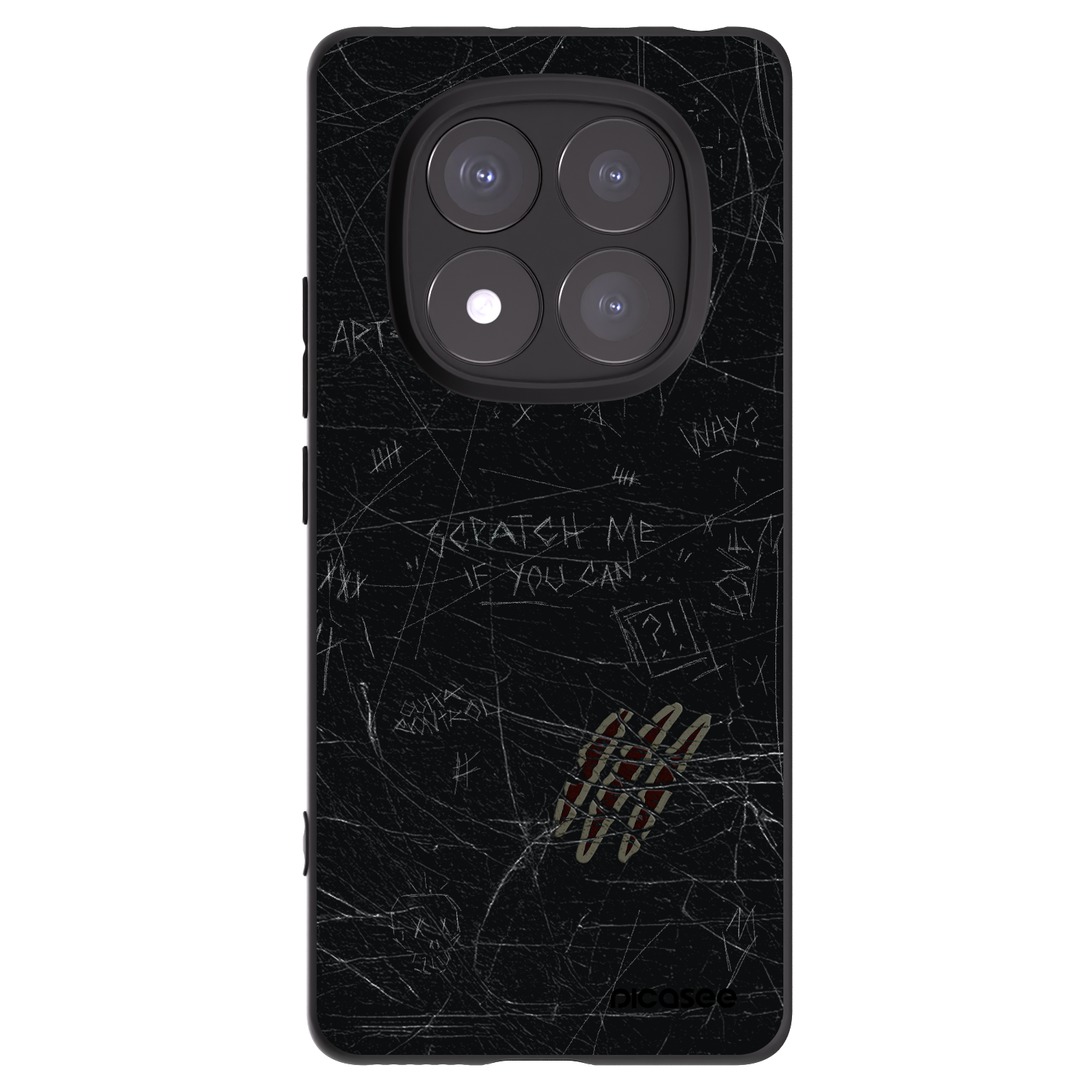 Picasee fekete szilikon tok az alábbi mobiltelefonokra Xiaomi Redmi Note 14 Pro+ 5G - SCRATCH
