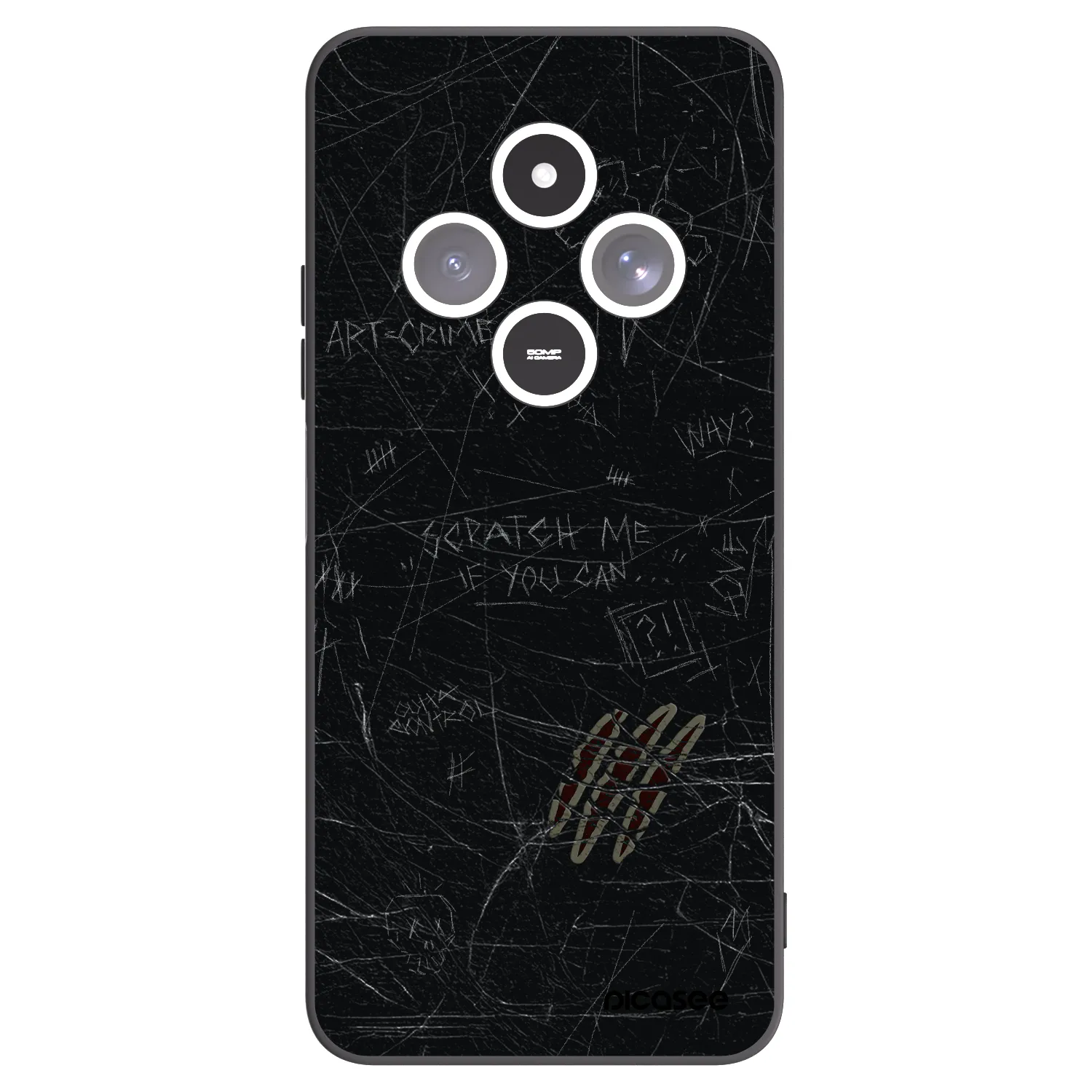 Picasee fekete szilikon tok az alábbi mobiltelefonokra Xiaomi Redmi 14C - SCRATCH