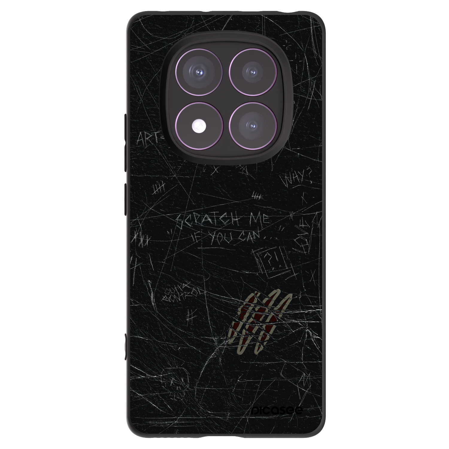 Picasee fekete szilikon tok az alábbi mobiltelefonokra Xiaomi Redmi Note 14 Pro 4G - SCRATCH