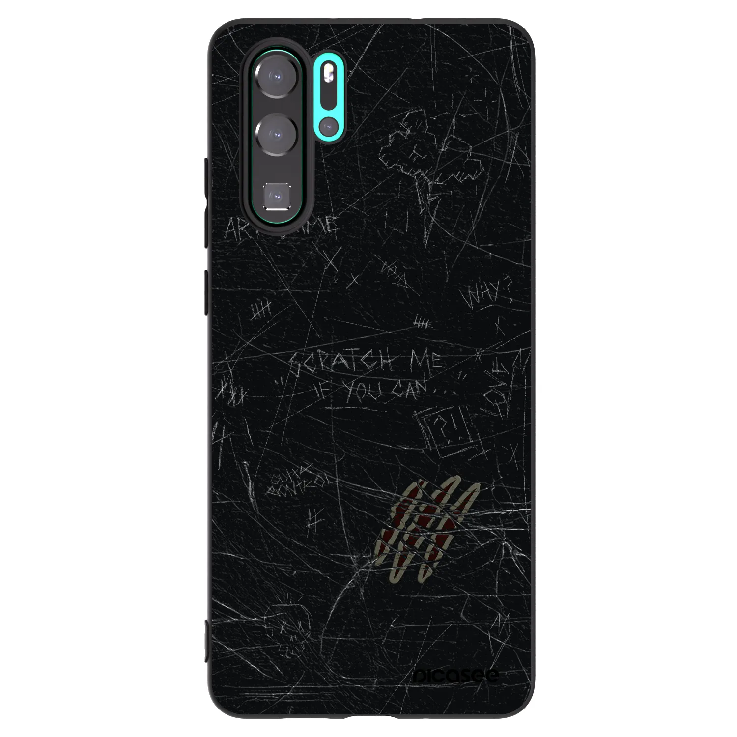 Picasee fekete szilikon tok az alábbi mobiltelefonokra Huawei P30 Pro - SCRATCH