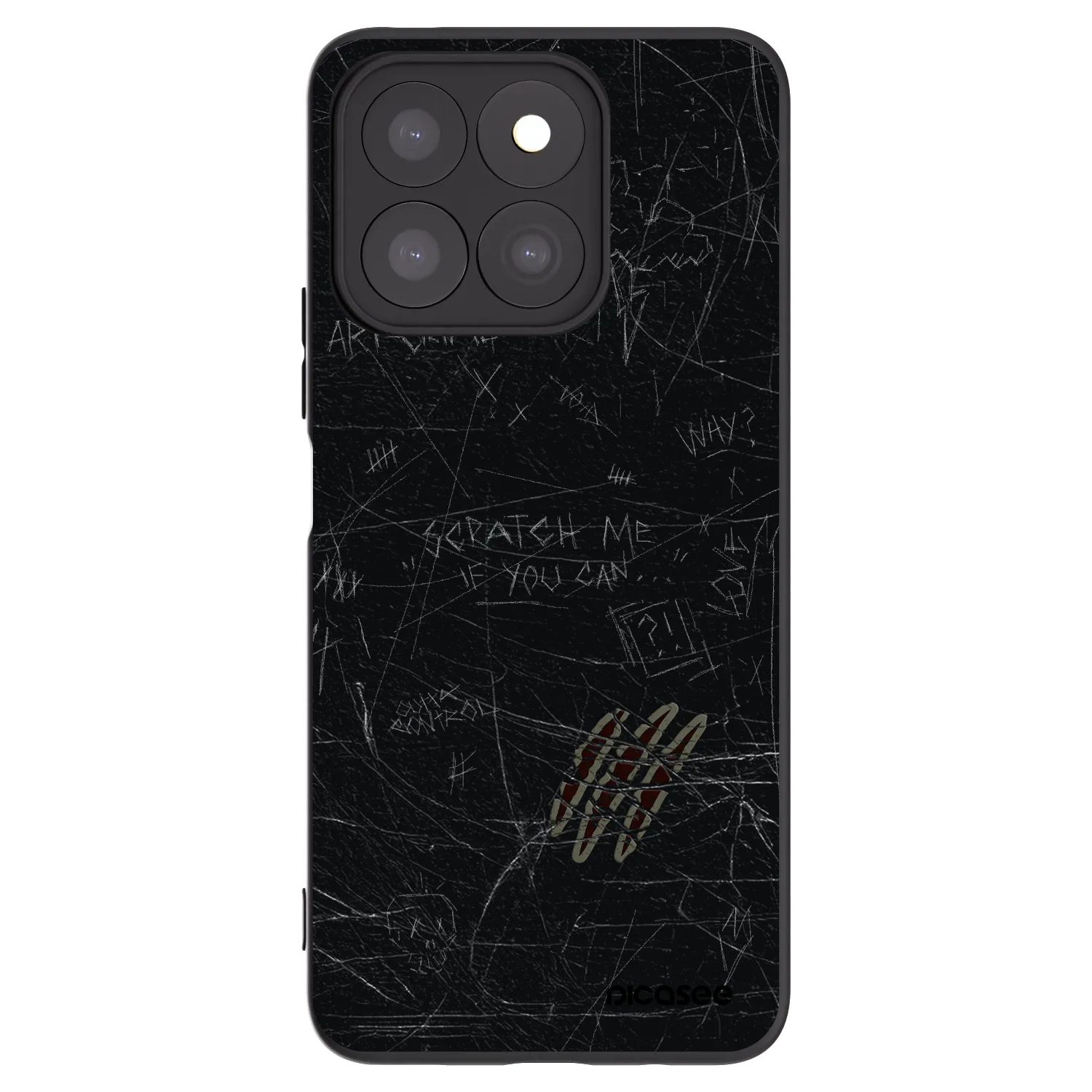 Picasee fekete szilikon tok az alábbi mobiltelefonokra Honor X8c - SCRATCH