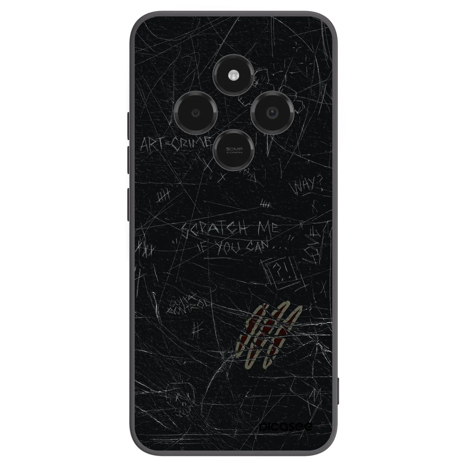 Picasee fekete szilikon tok az alábbi mobiltelefonokra Xiaomi Poco C75 - SCRATCH