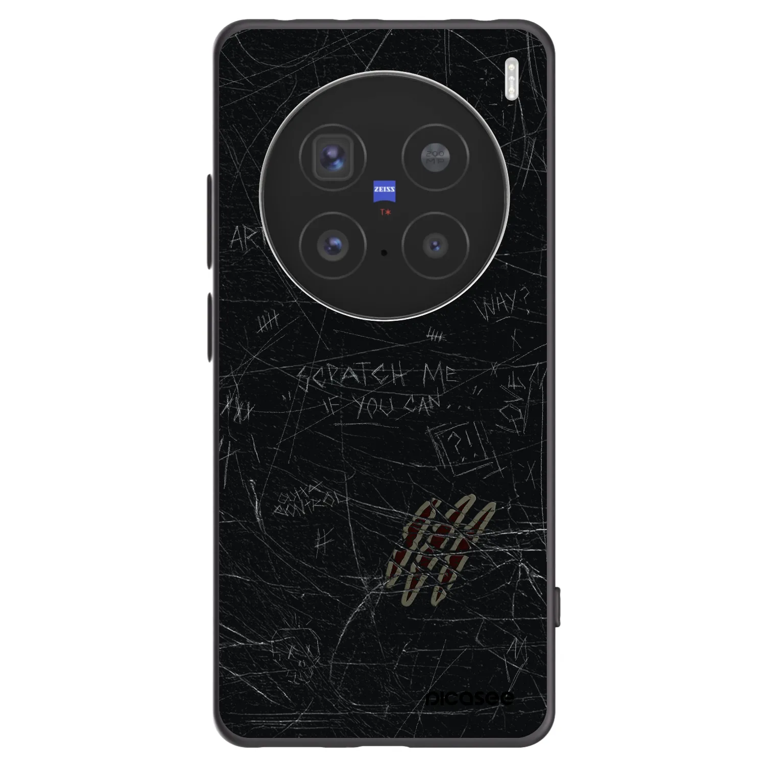 Picasee fekete szilikon tok az alábbi mobiltelefonokra Vivo X200 Pro - SCRATCH