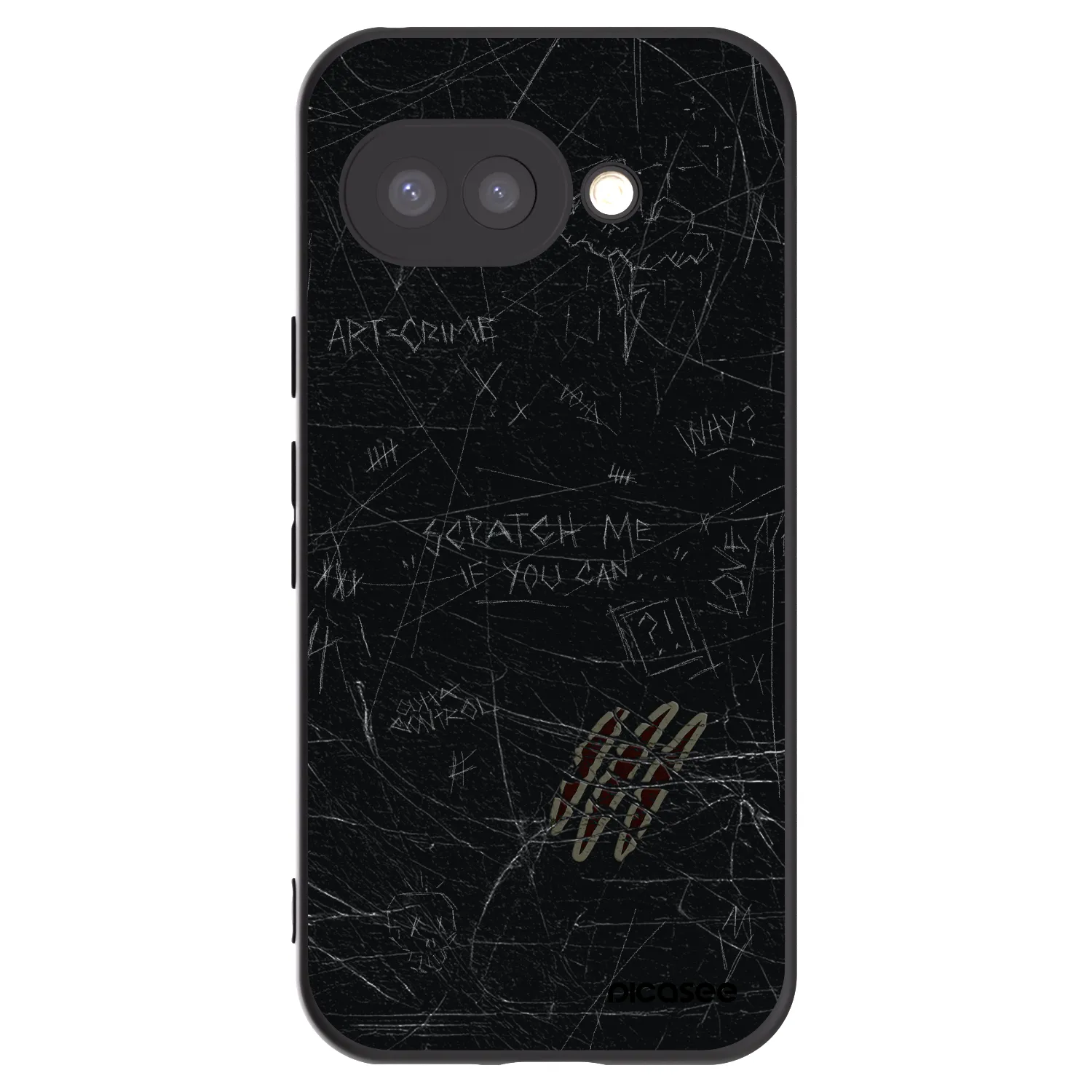 Picasee fekete szilikon tok az alábbi mobiltelefonokra Google Pixel 9a - SCRATCH