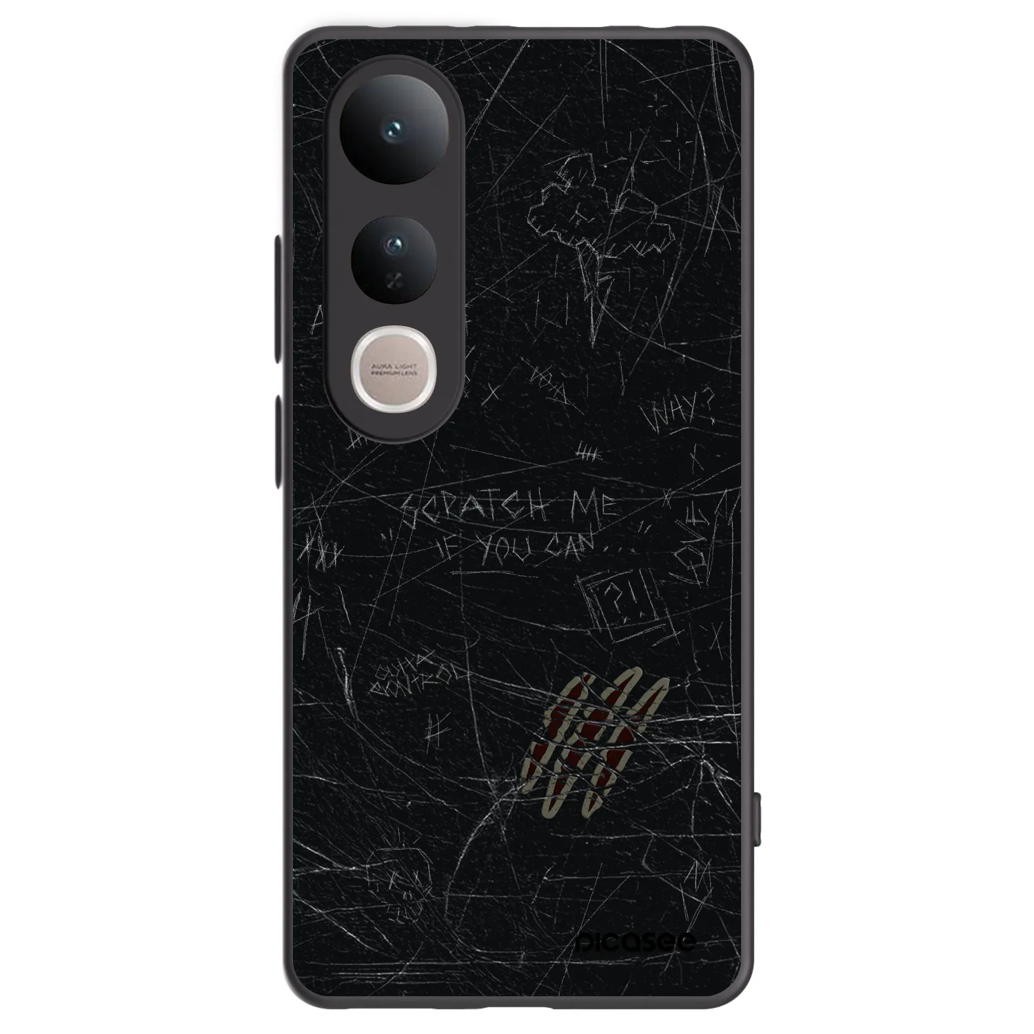 Picasee fekete szilikon tok az alábbi mobiltelefonokra Vivo V50 Lite 5G - SCRATCH