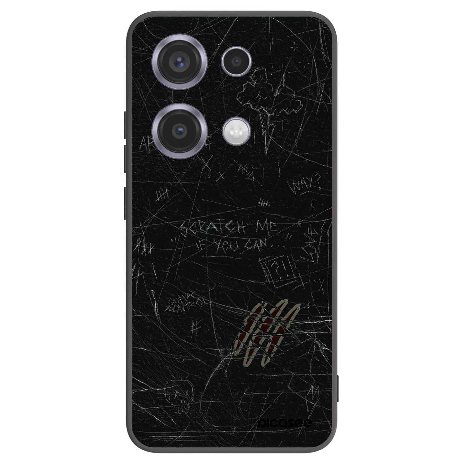 Picasee fekete szilikon tok az alábbi mobiltelefonokra Xiaomi Redmi Note 14S - SCRATCH