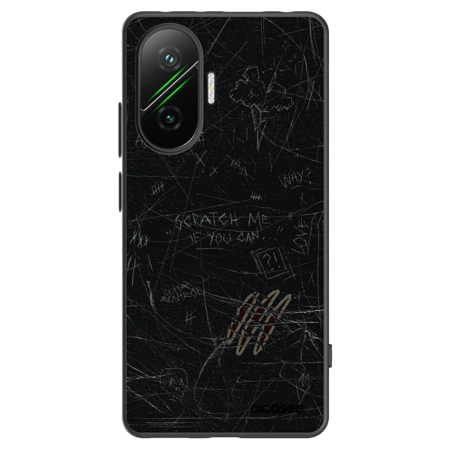 Picasee fekete szilikon tok az alábbi mobiltelefonokra Xiaomi Poco F7 5G - SCRATCH