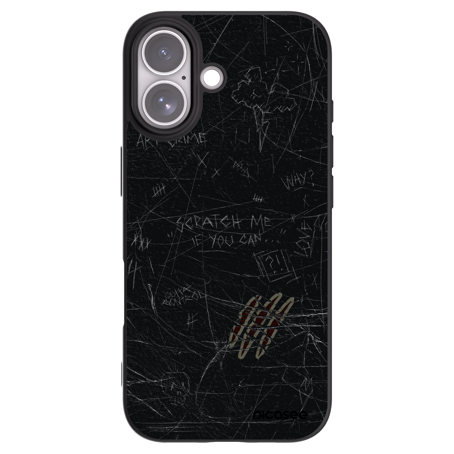 Picasee fekete szilikon tok az alábbi mobiltelefonokra Apple iPhone 17 - SCRATCH