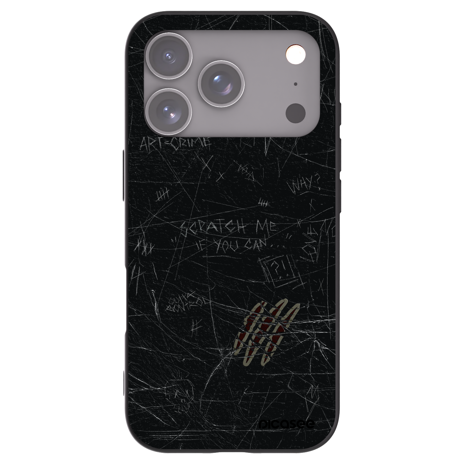 Picasee fekete szilikon tok az alábbi mobiltelefonokra Apple iPhone 17 Pro - SCRATCH