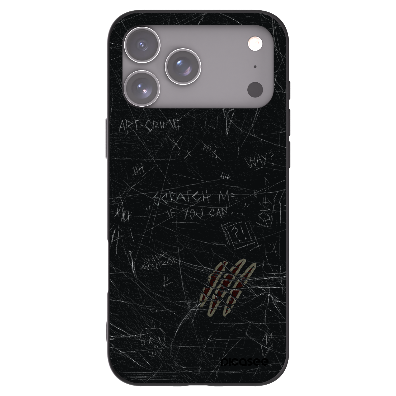 Picasee fekete szilikon tok az alábbi mobiltelefonokra Apple iPhone 17 Pro Max - SCRATCH