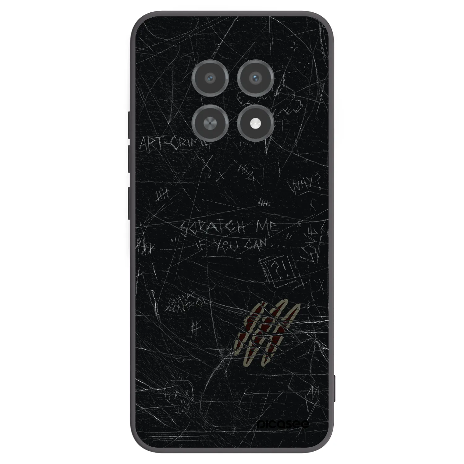 Picasee fekete szilikon tok az alábbi mobiltelefonokra Realme 12X - SCRATCH
