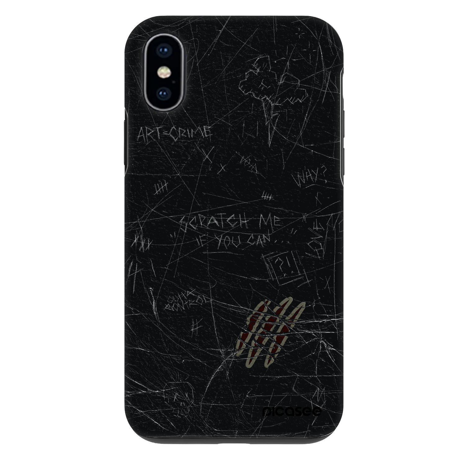 Picasee Fashion Case Apple iPhone X/XS - SCRATCH