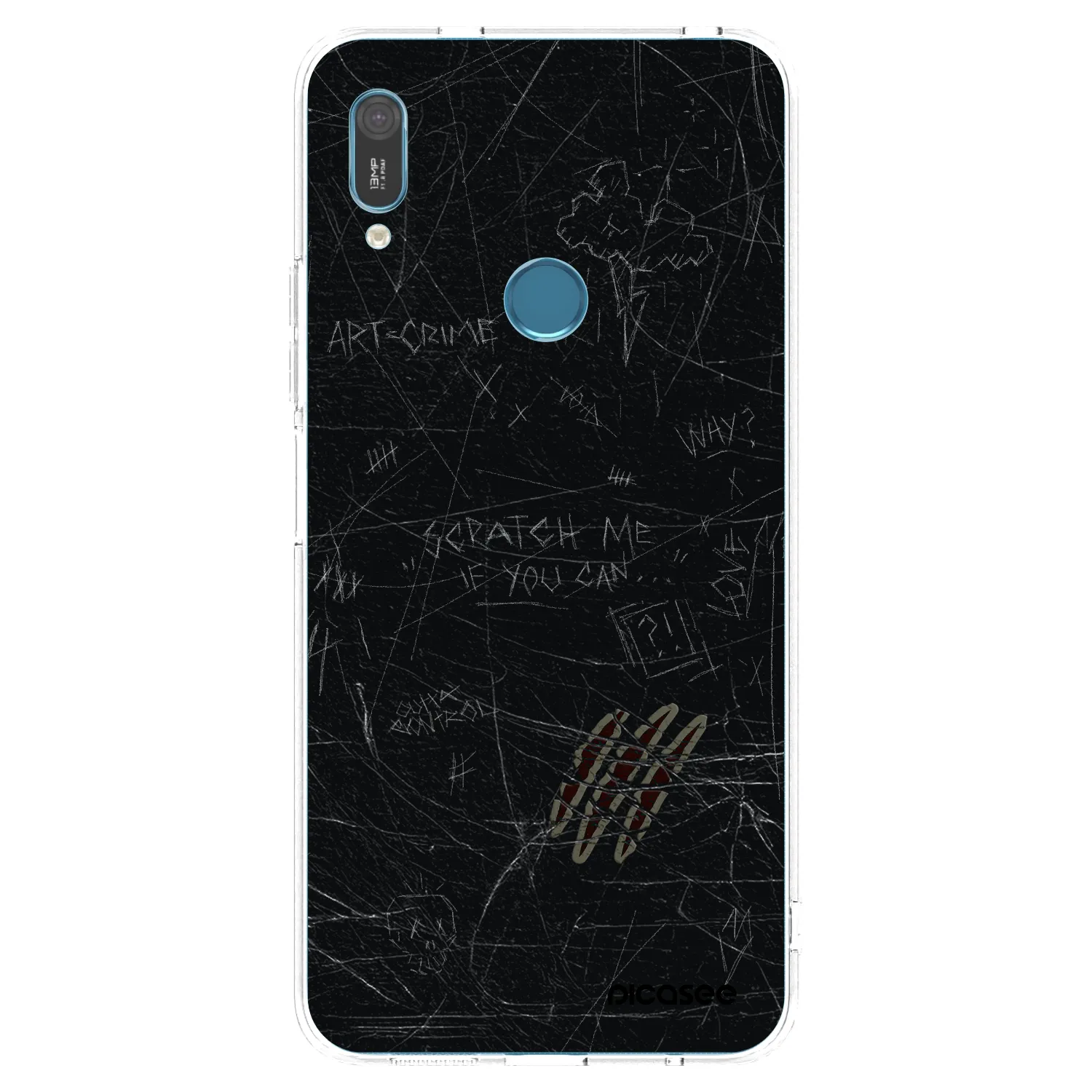 Picasee átlátszó szilikon tok az alábbi mobiltelefonokra Huawei Y6 2019 - SCRATCH