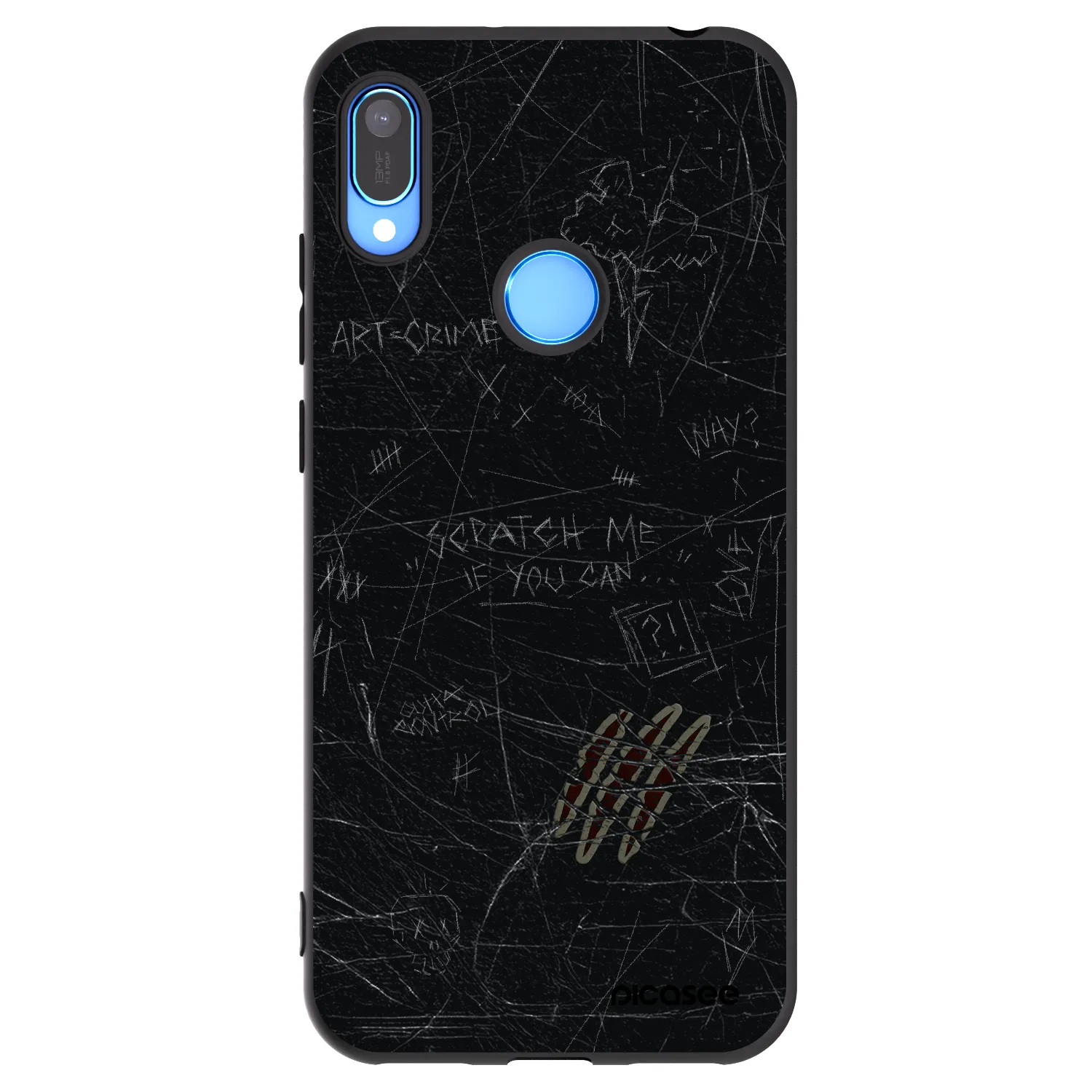Picasee fekete szilikon tok az alábbi mobiltelefonokra Huawei Y6 2019 - SCRATCH