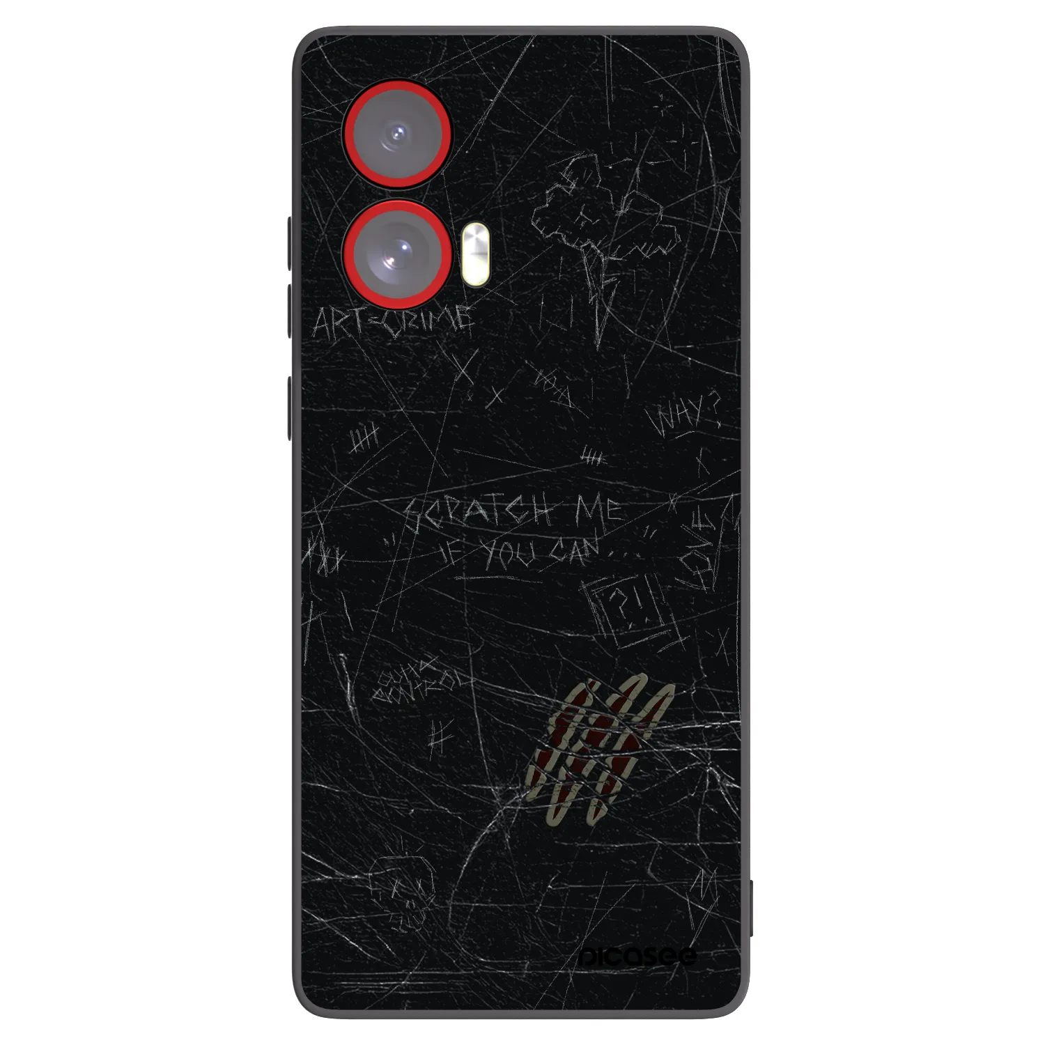 Picasee fekete szilikon tok az alábbi mobiltelefonokra Motorola Edge 50 Fusion - SCRATCH