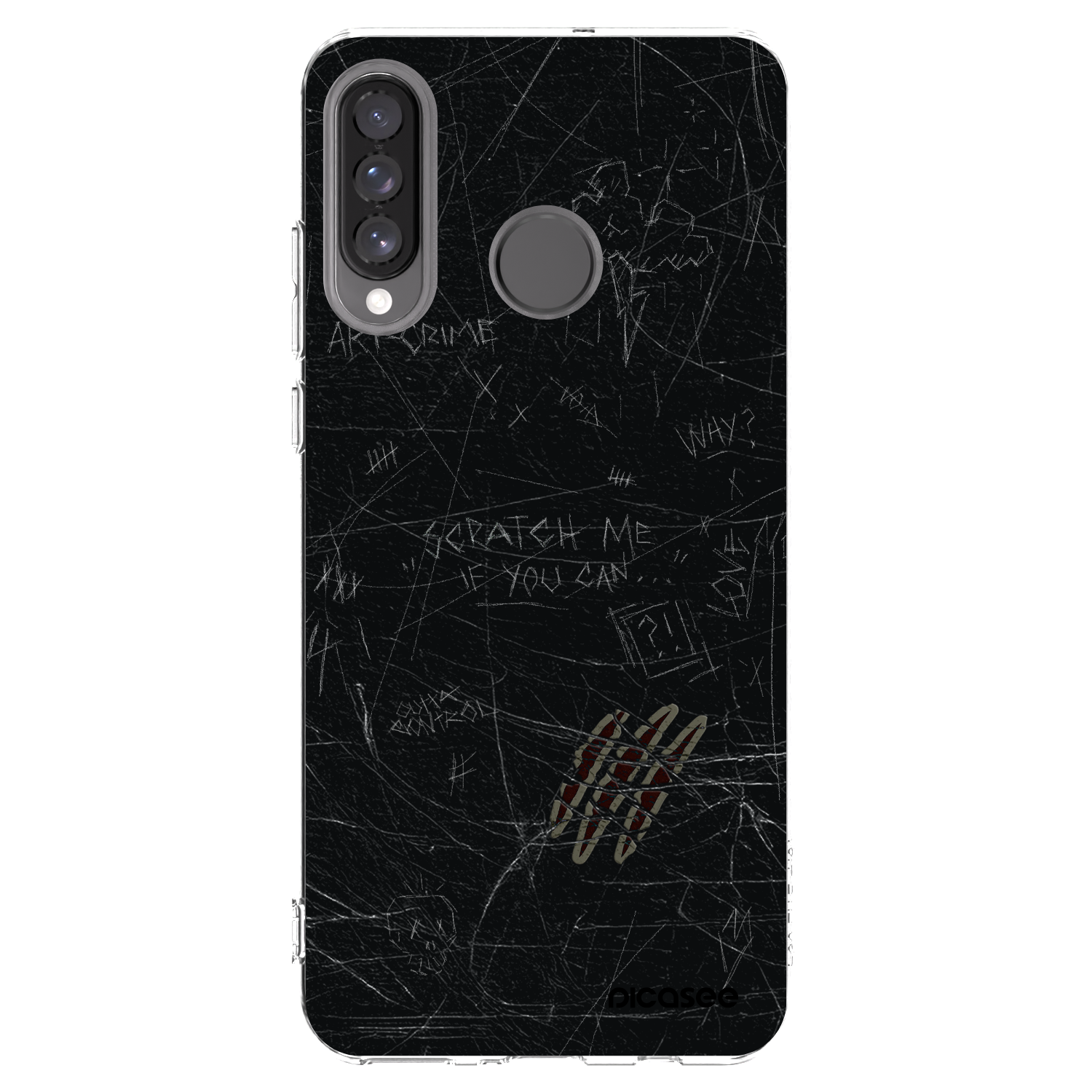 Picasee átlátszó szilikon tok az alábbi mobiltelefonokra Huawei P30 Lite - SCRATCH