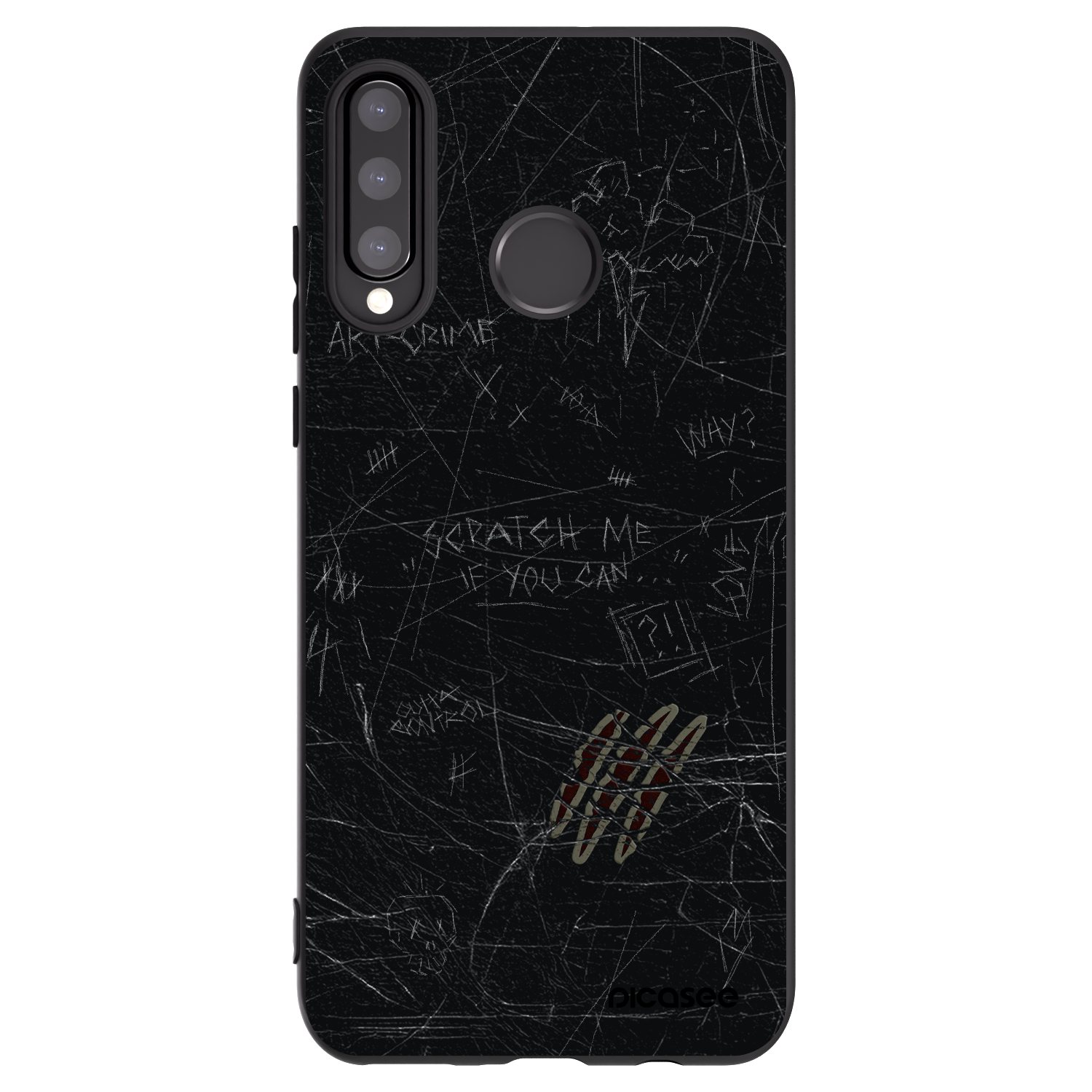 Picasee fekete szilikon tok az alábbi mobiltelefonokra Huawei P30 Lite - SCRATCH