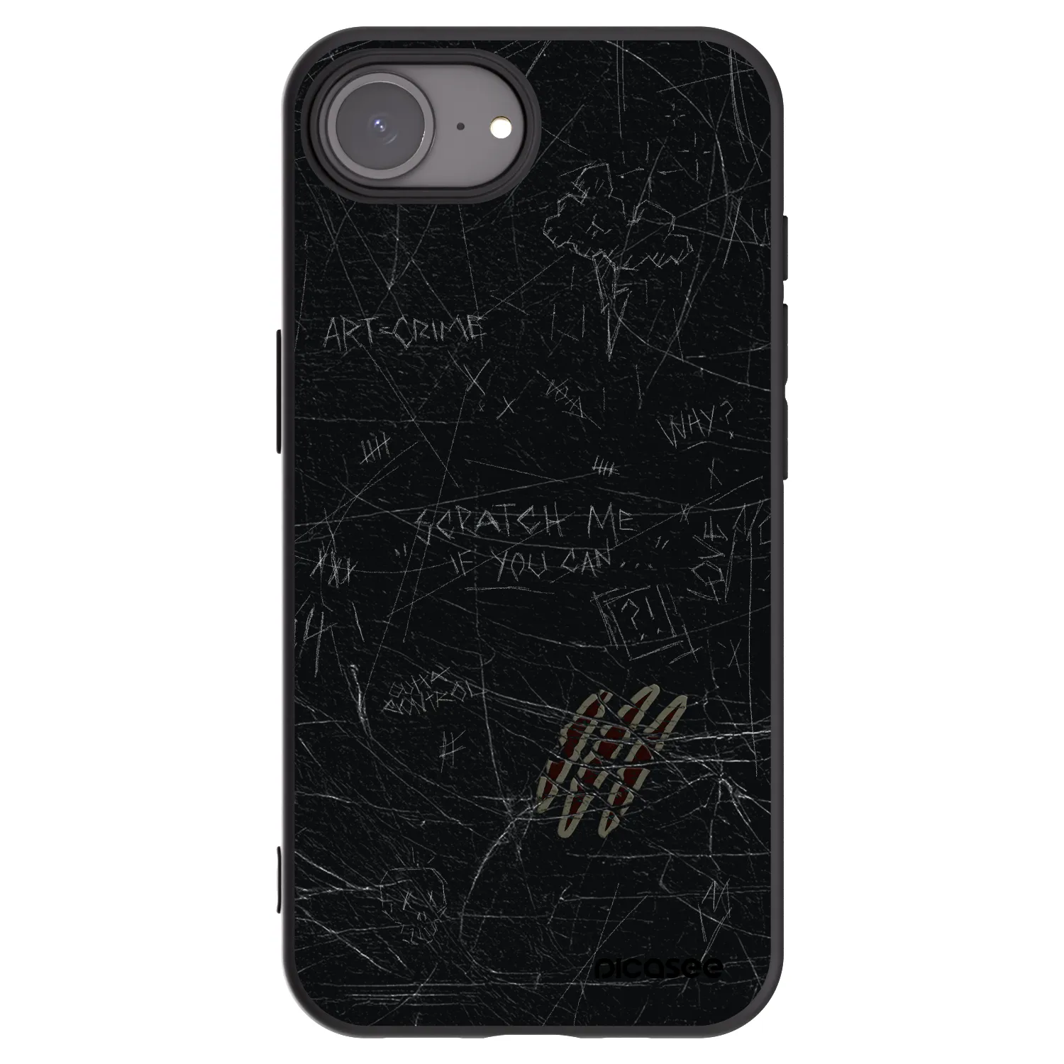 Picasee fekete szilikon tok az alábbi mobiltelefonokra Apple iPhone 17e - SCRATCH