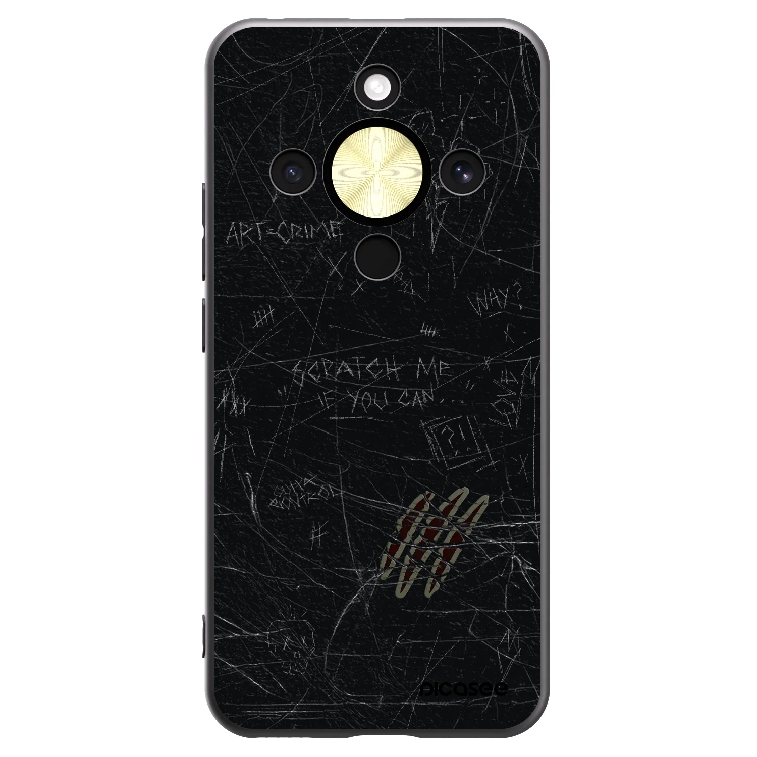 Picasee fekete szilikon tok az alábbi mobiltelefonokra Honor Magic8 Lite 5G - SCRATCH