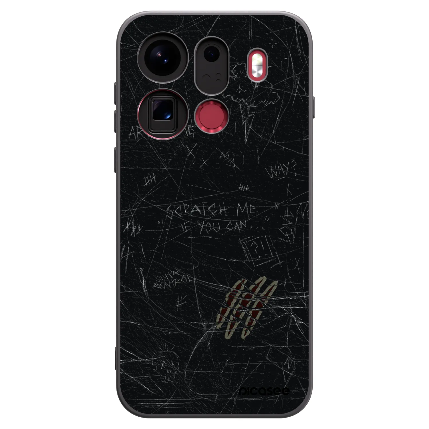 Picasee fekete szilikon tok az alábbi mobiltelefonokra OPPO Find X9 Pro - SCRATCH