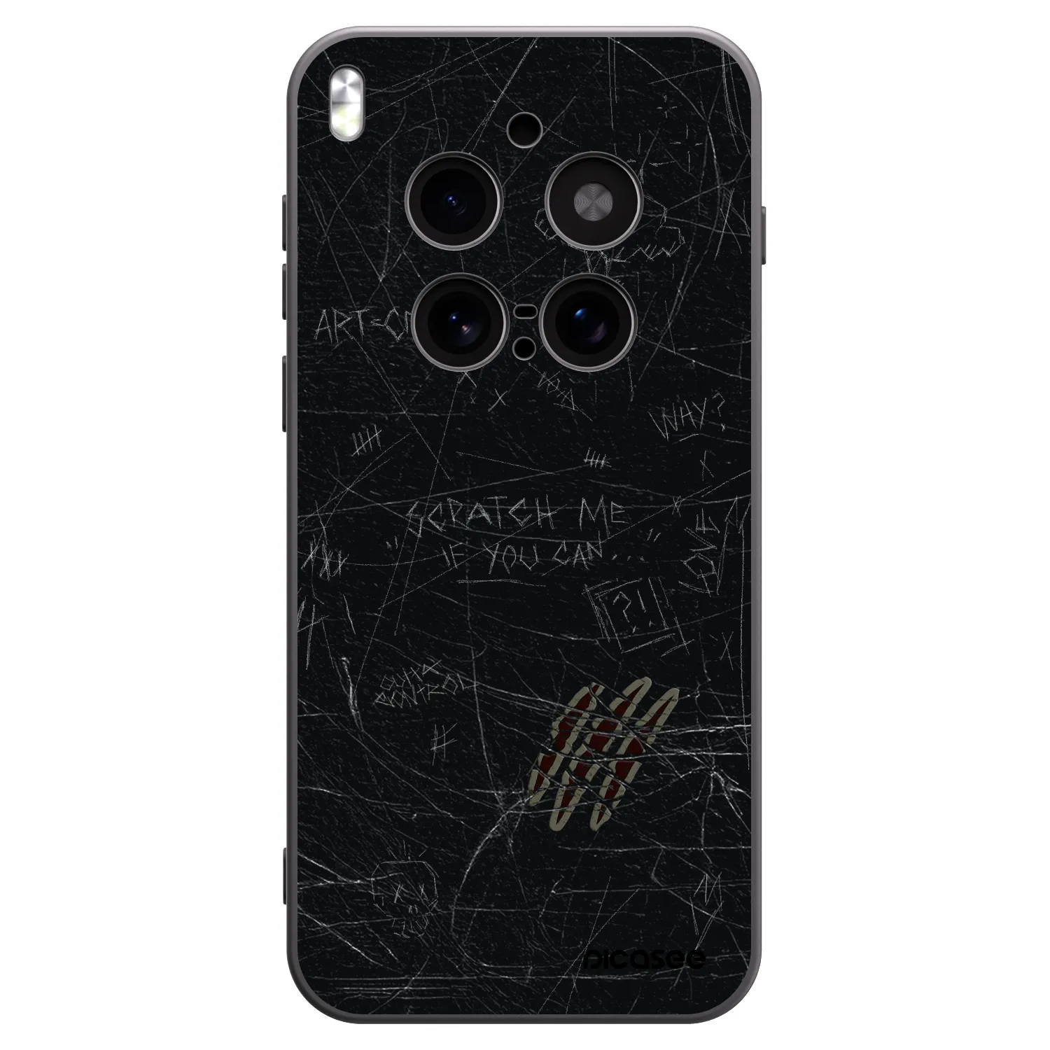 Picasee fekete szilikon tok az alábbi mobiltelefonokra Vivo X300 Pro - SCRATCH