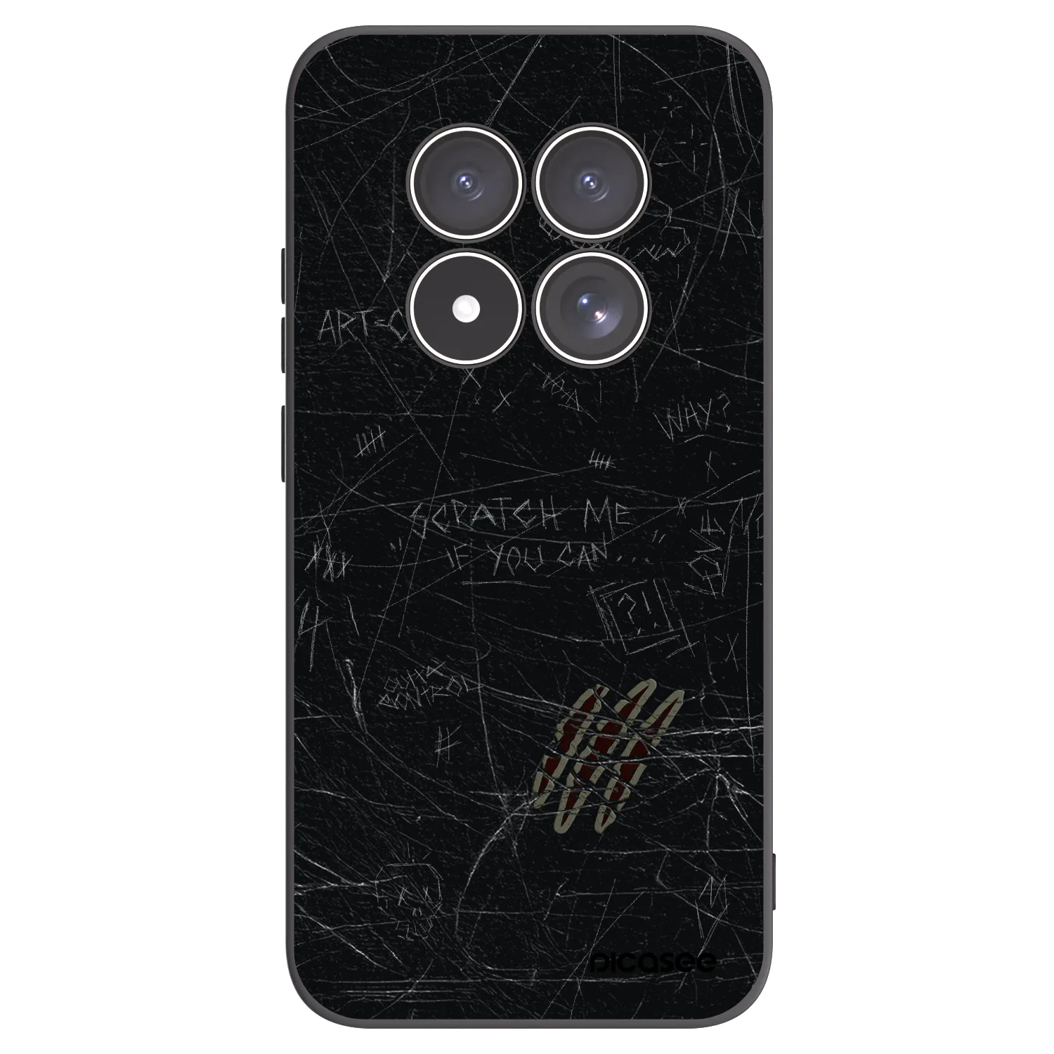 Picasee fekete szilikon tok az alábbi mobiltelefonokra Xiaomi Redmi Note 15 Pro 5G - SCRATCH