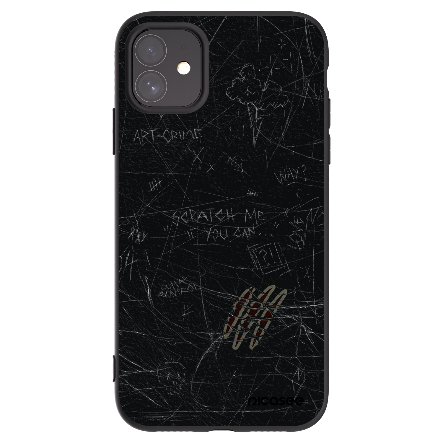 Picasee fekete szilikon tok az alábbi mobiltelefonokra Apple iPhone 11 - SCRATCH