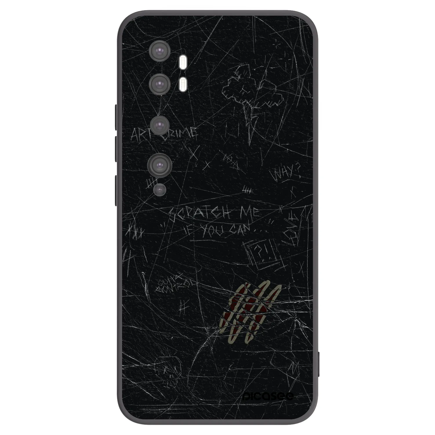Picasee fekete szilikon tok az alábbi mobiltelefonokra Xiaomi Mi Note 10 (Pro) - SCRATCH