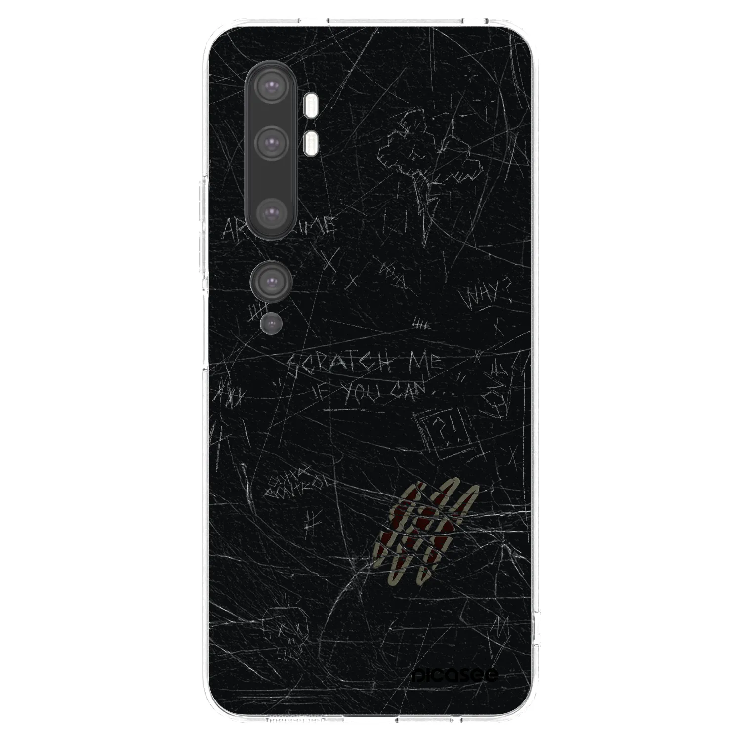 Picasee átlátszó szilikon tok az alábbi mobiltelefonokra Xiaomi Mi Note 10 (Pro) - SCRATCH