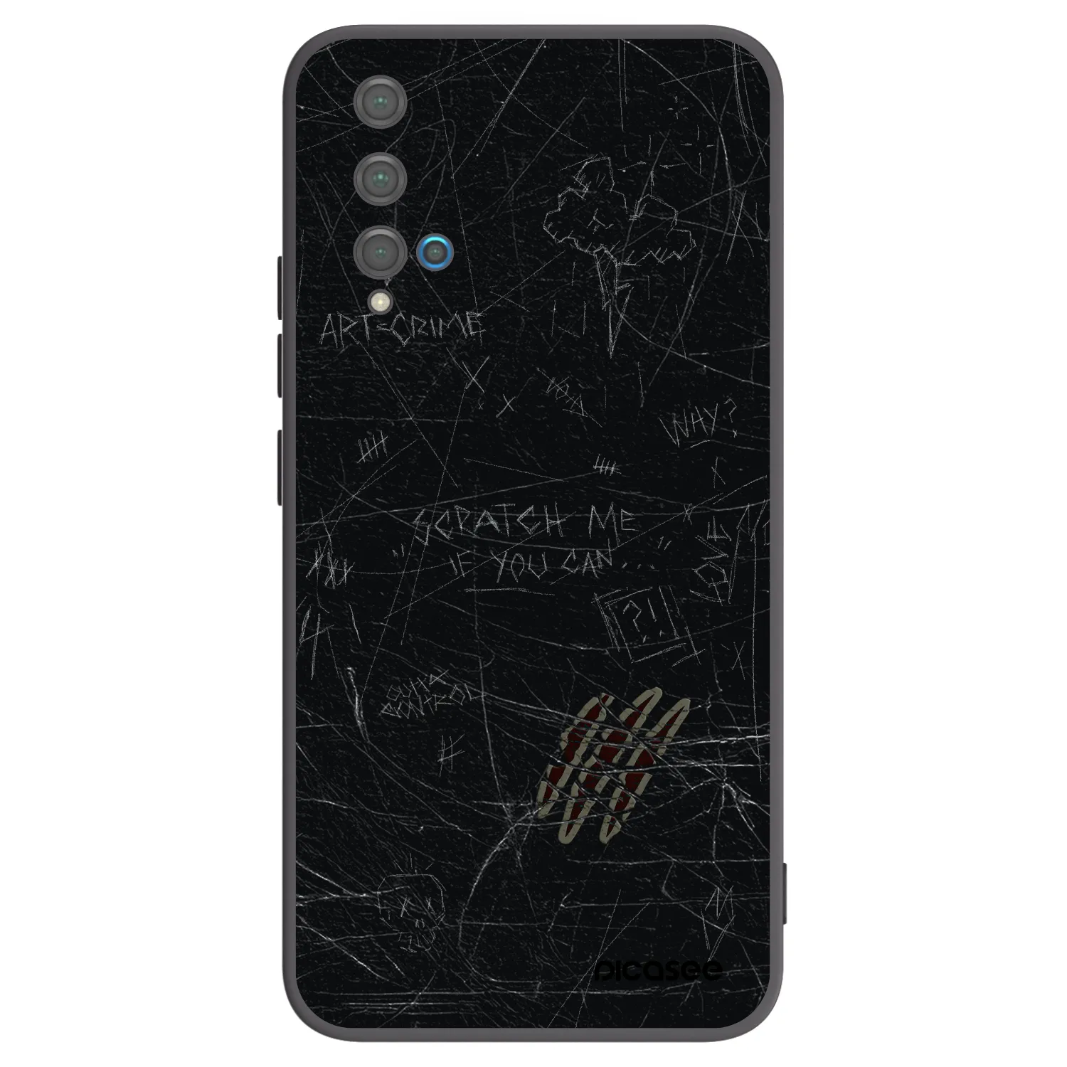 Picasee fekete szilikon tok az alábbi mobiltelefonokra Huawei Nova 5T - SCRATCH