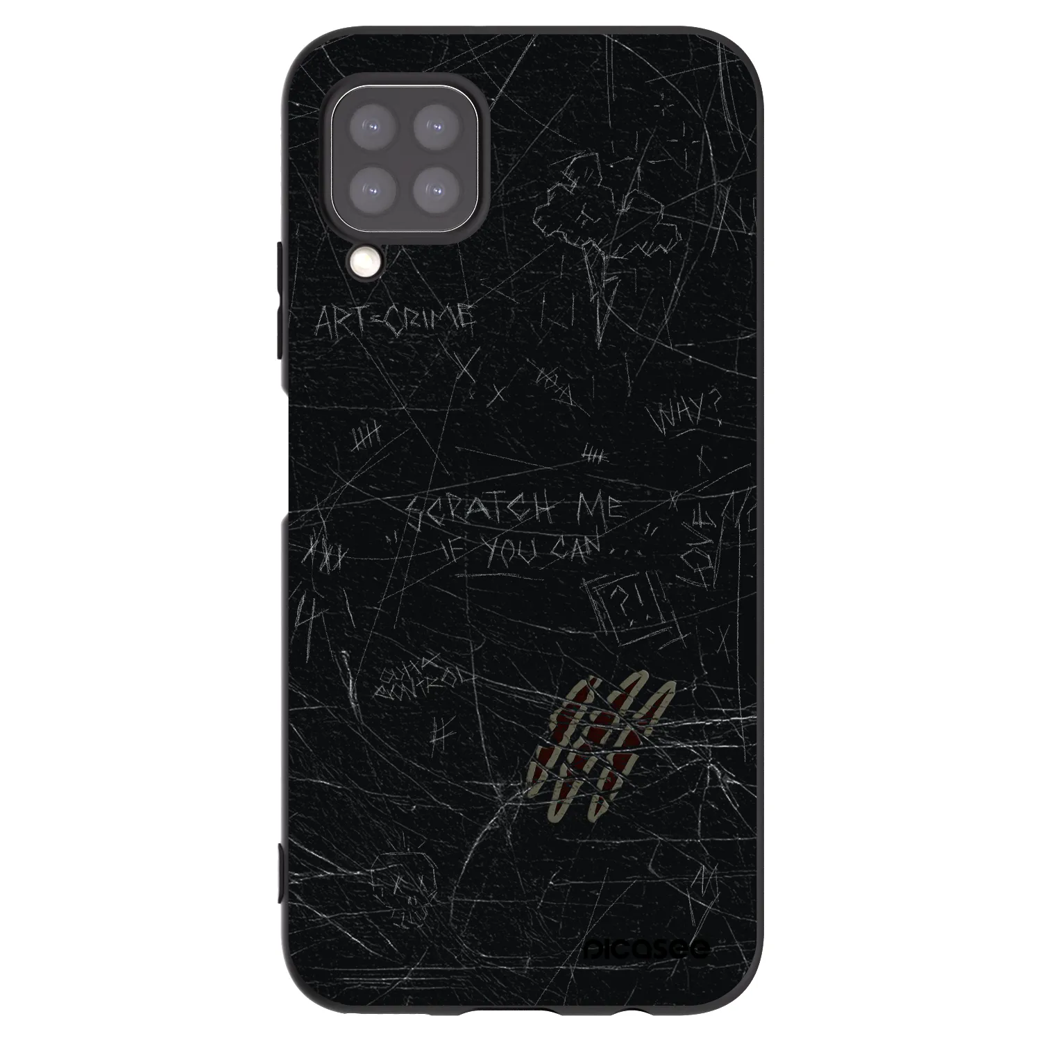 Picasee fekete szilikon tok az alábbi mobiltelefonokra Huawei P40 Lite - SCRATCH