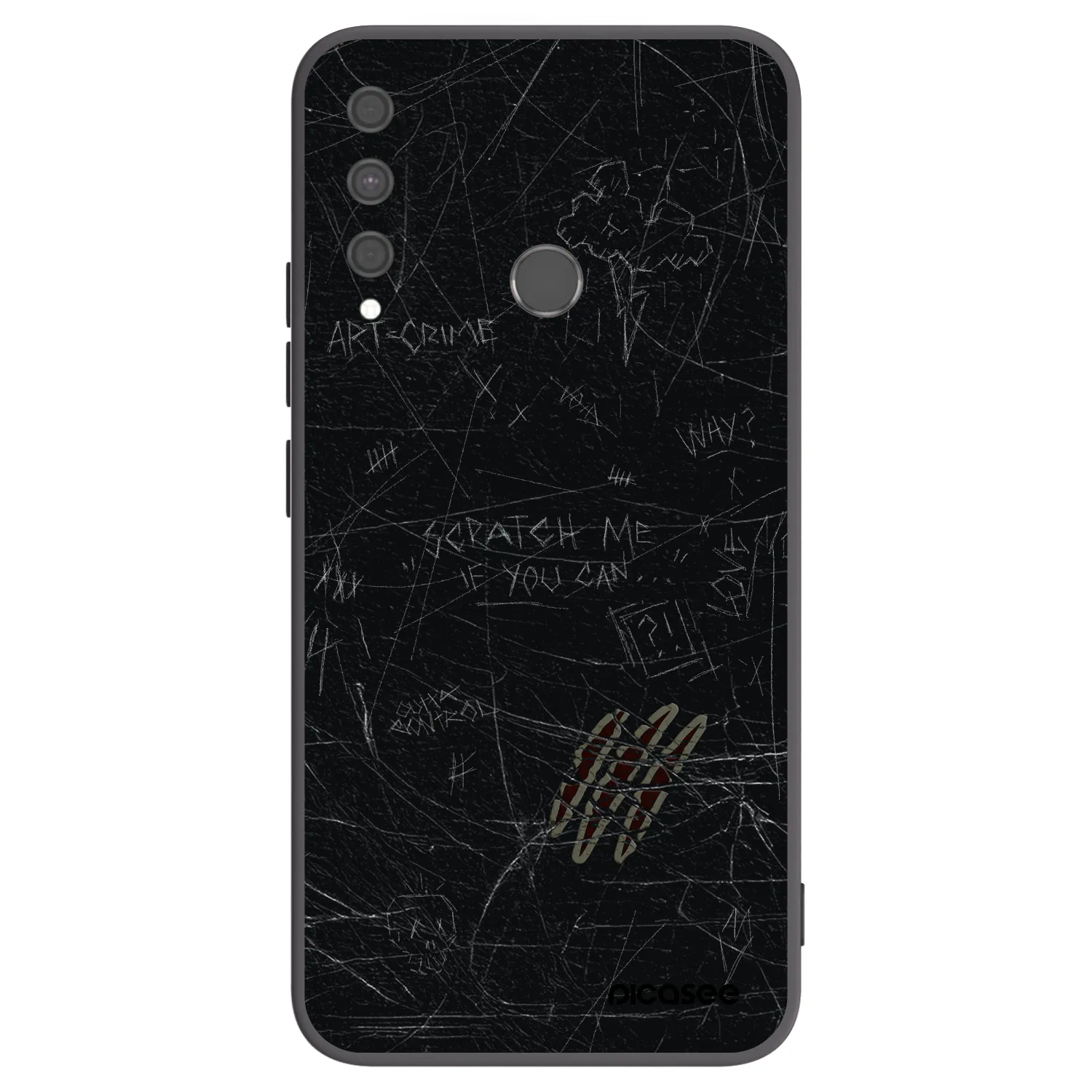 Picasee fekete szilikon tok az alábbi mobiltelefonokra Huawei P40 Lite E - SCRATCH