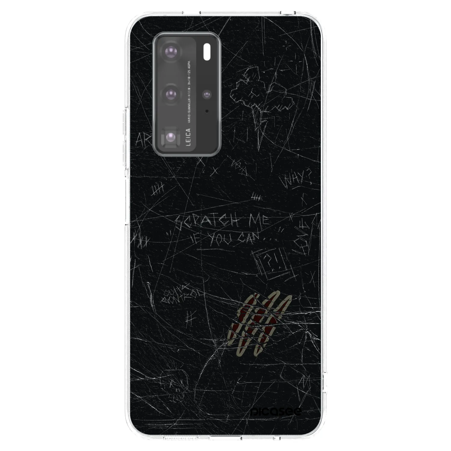 Picasee átlátszó szilikon tok az alábbi mobiltelefonokra Huawei P40 Pro - SCRATCH
