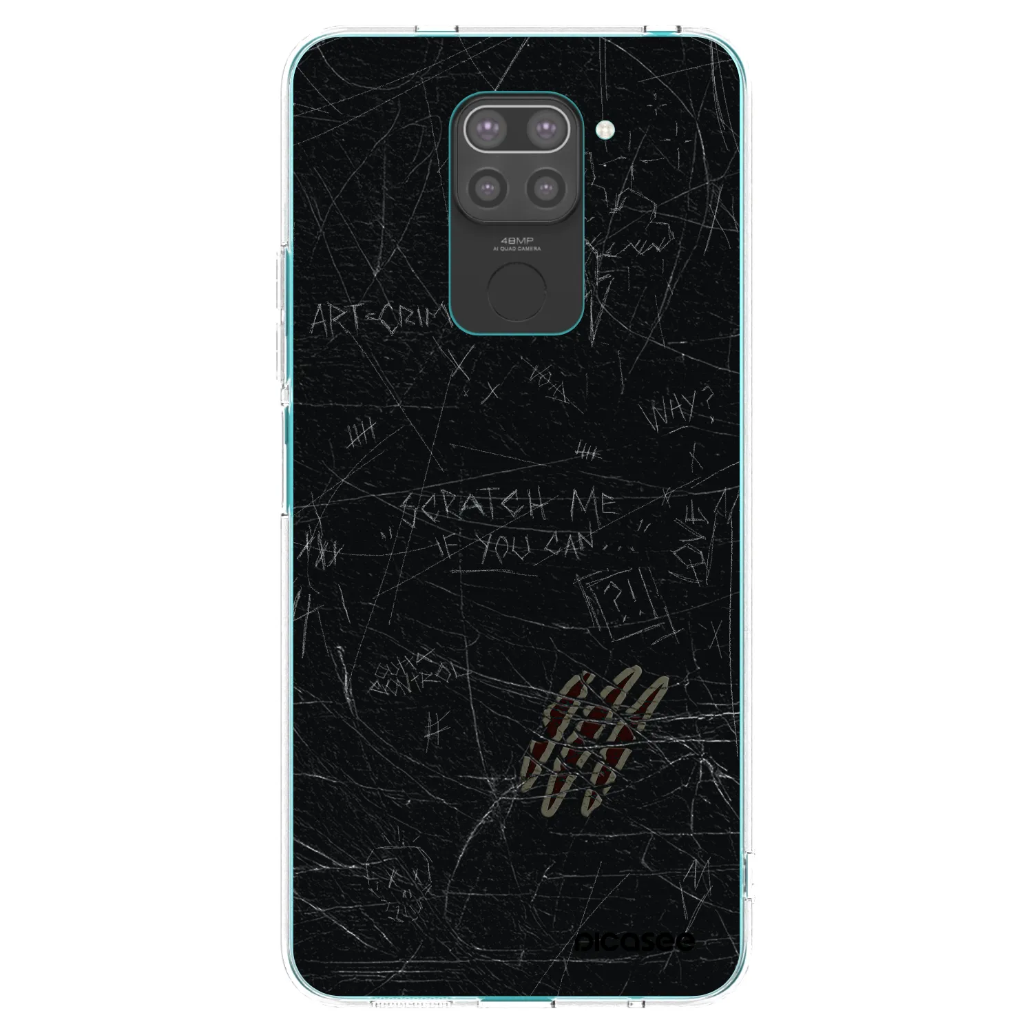 Picasee fekete szilikon tok az alábbi mobiltelefonokra Xiaomi Redmi Note 9 - SCRATCH