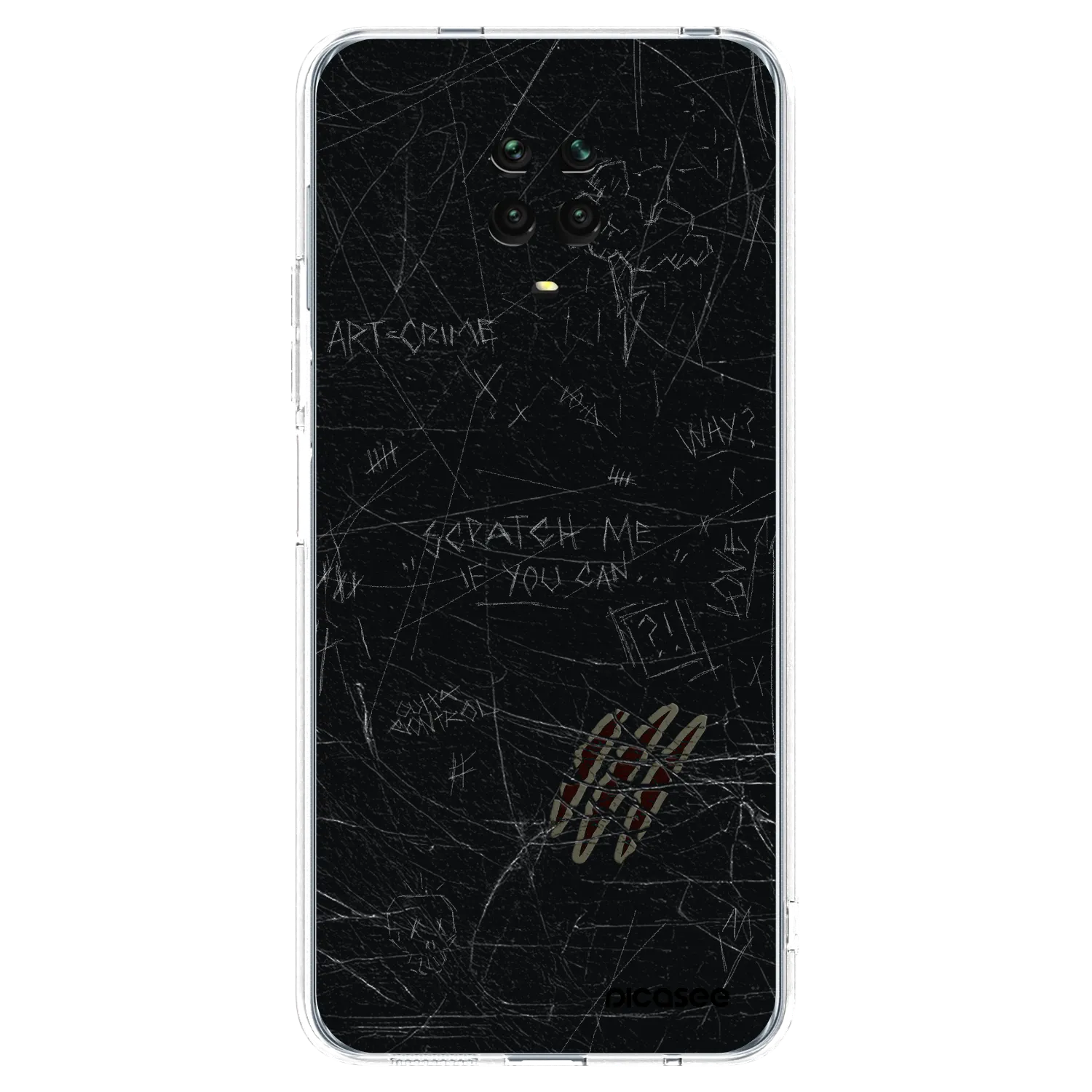 Picasee átlátszó szilikon tok az alábbi mobiltelefonokra Xiaomi Redmi Note 9S - SCRATCH