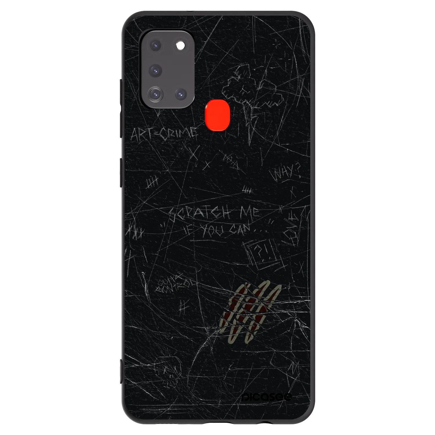 Picasee fekete szilikon tok az alábbi mobiltelefonokra Samsung Galaxy A21s - SCRATCH
