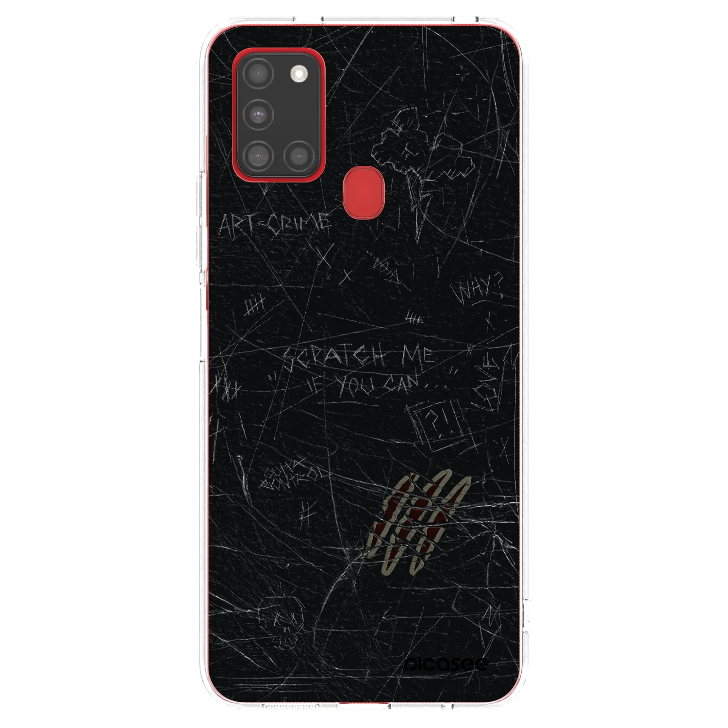 Picasee átlátszó szilikon tok az alábbi mobiltelefonokra Samsung Galaxy A21s - SCRATCH