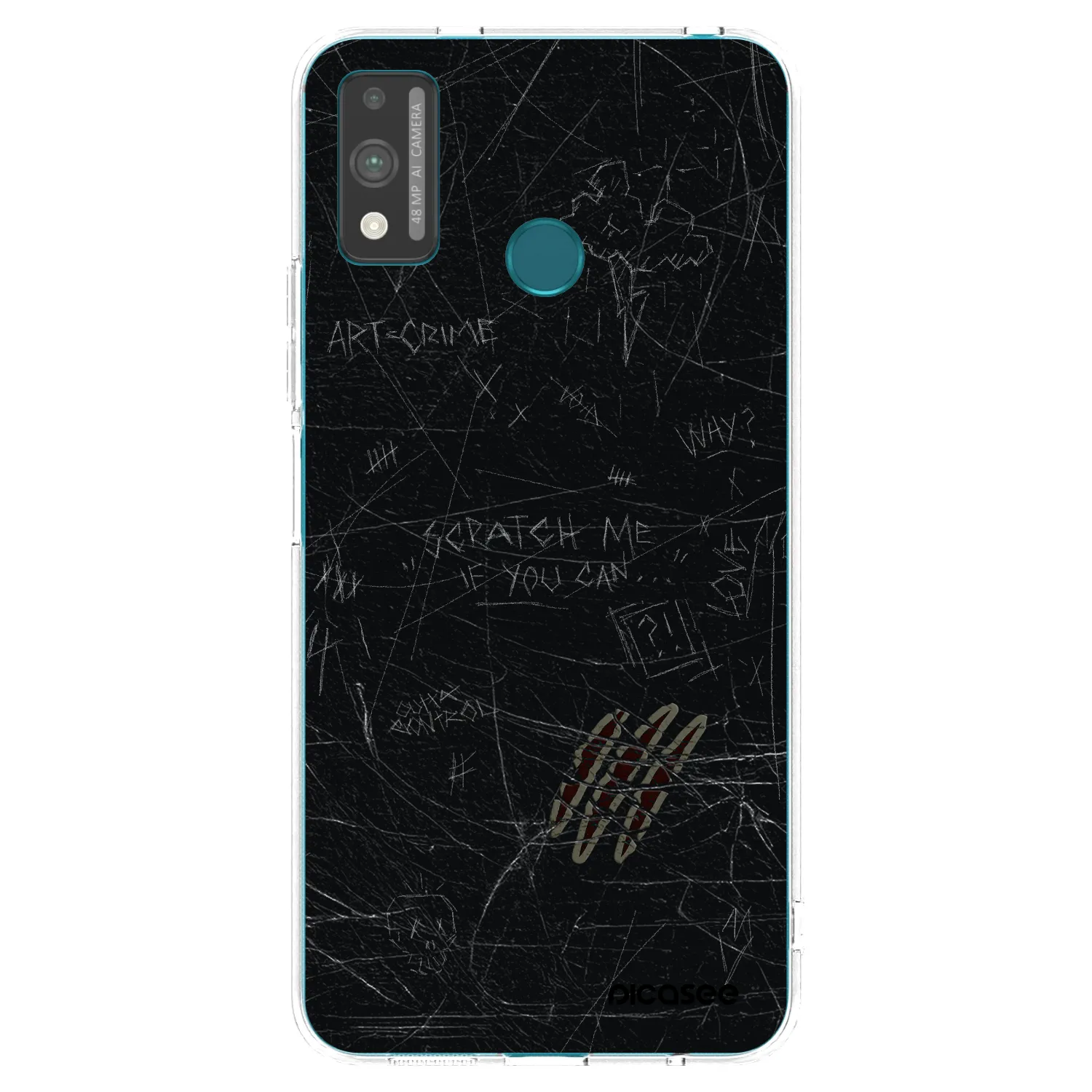 Picasee átlátszó szilikon tok az alábbi mobiltelefonokra Honor 9X Lite - SCRATCH