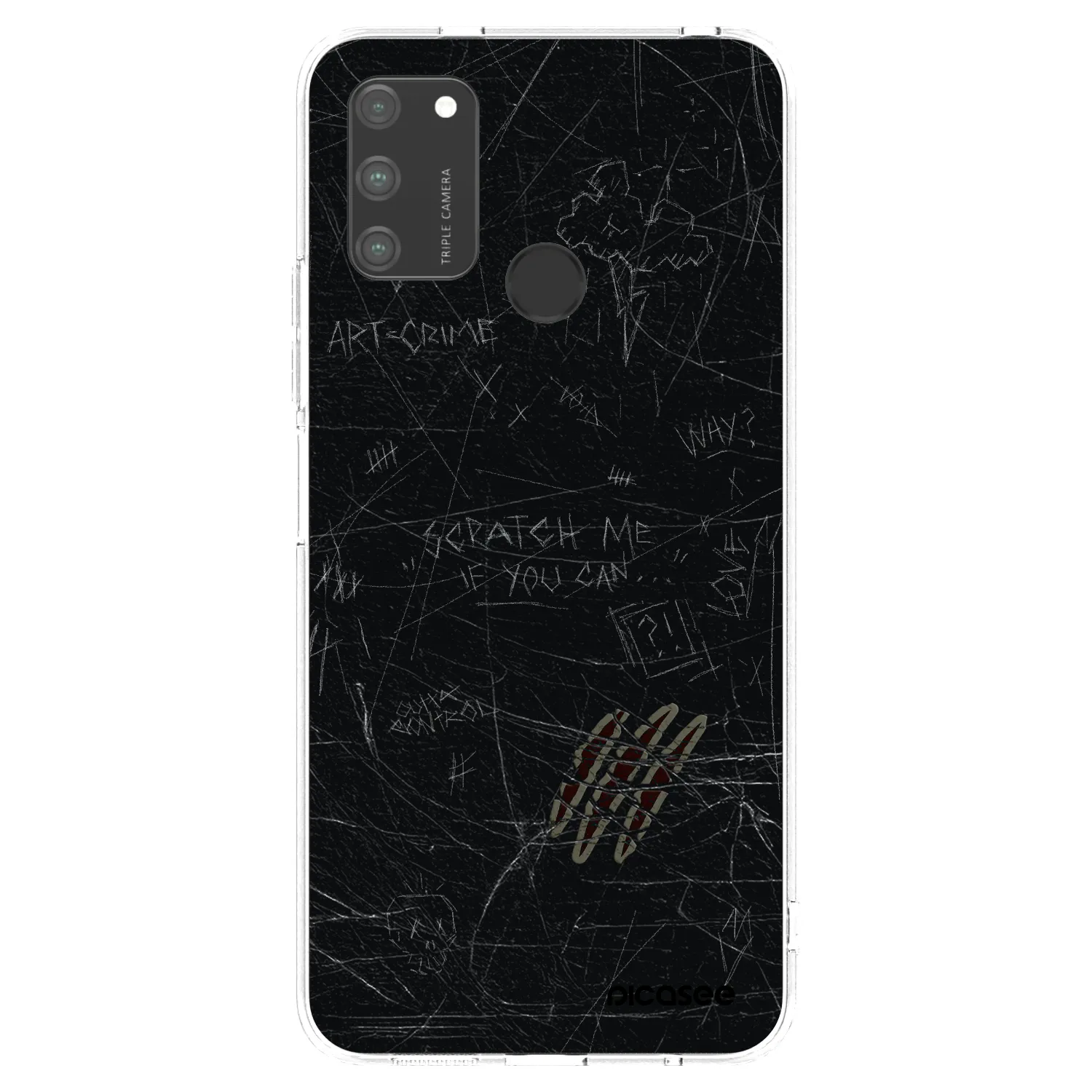 Picasee átlátszó szilikon tok az alábbi mobiltelefonokra Honor 9A - SCRATCH