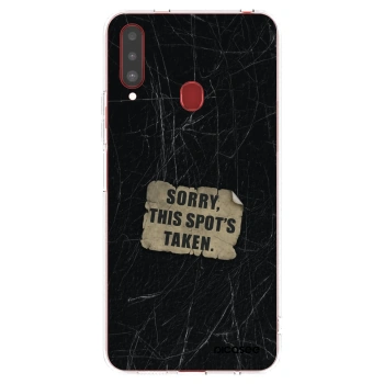 Picasee átlátszó szilikon tok az alábbi mobiltelefonokra Samsung Galaxy A20s - SORRY