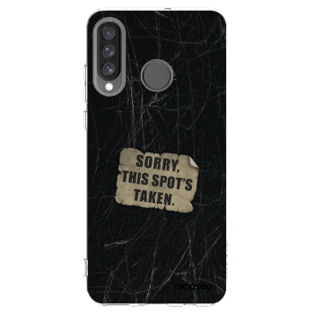 Picasee átlátszó szilikon tok az alábbi mobiltelefonokra Huawei P30 Lite - SORRY
